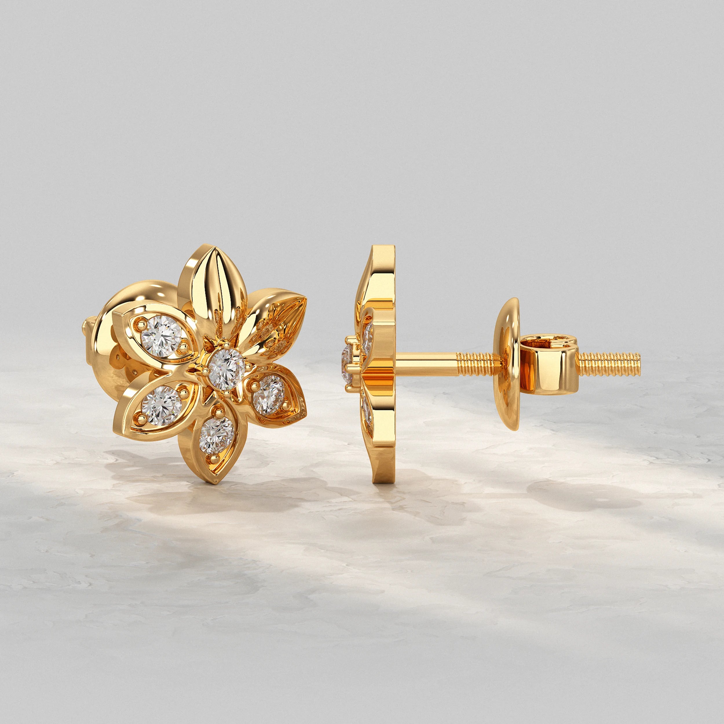 Petal Flower Stud Earring Earrings