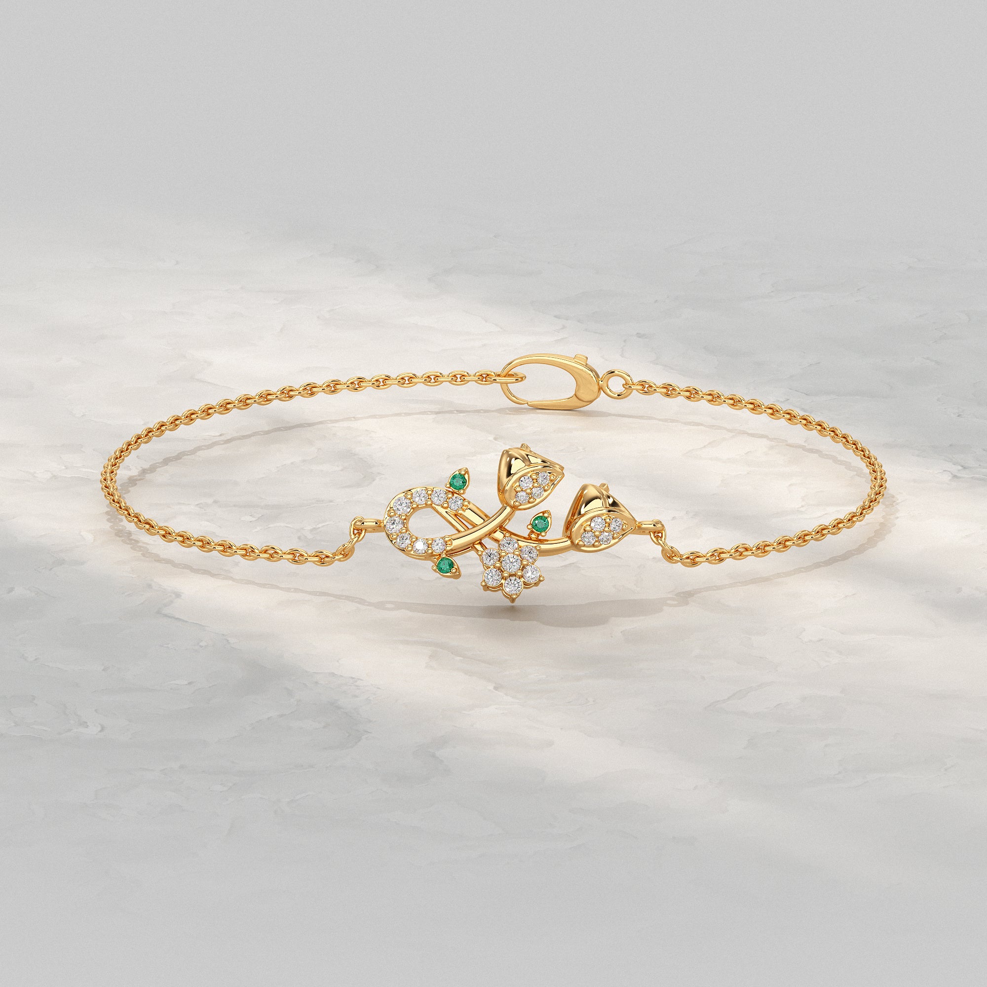 Lotus Twin Lab Diamond Bracelet Bracelet