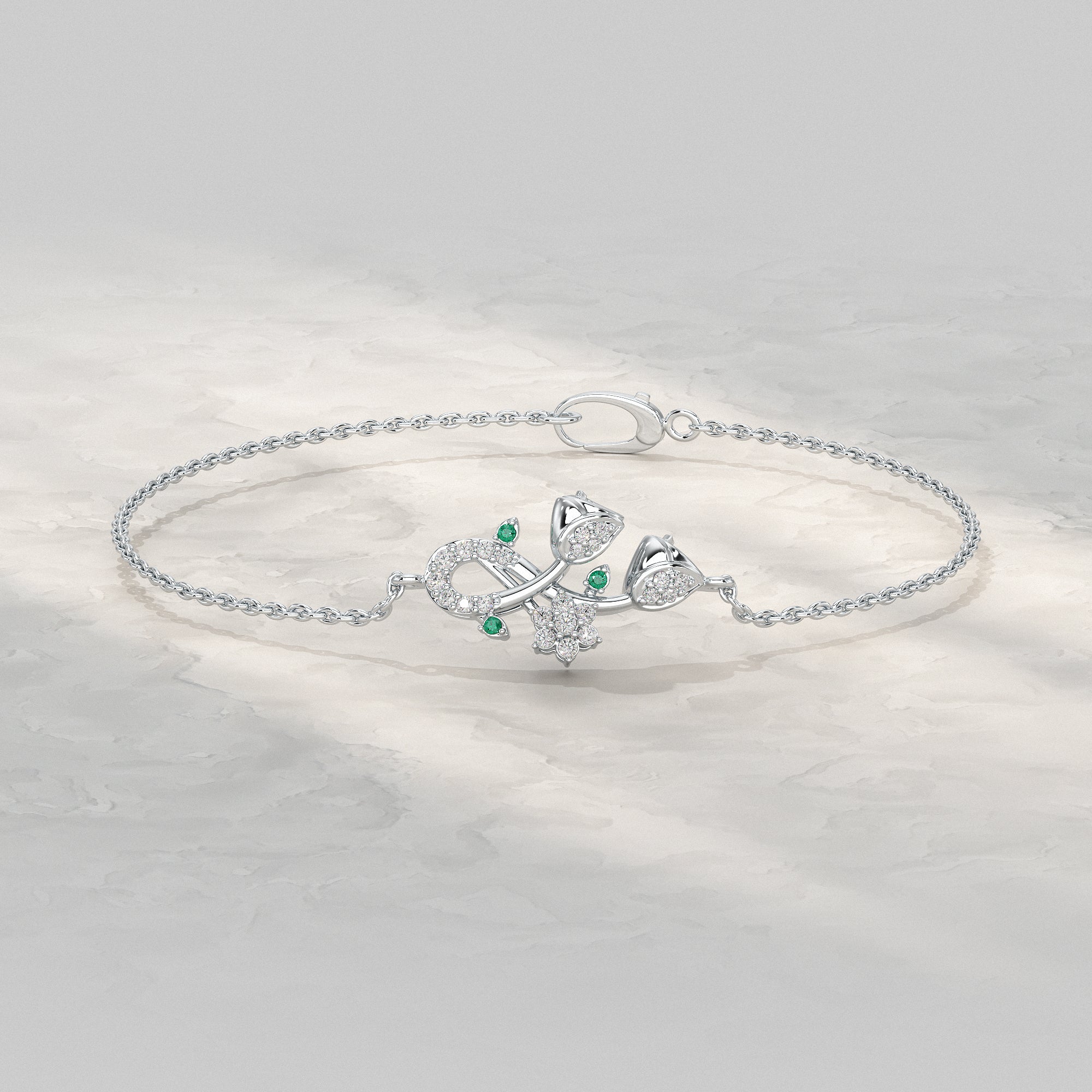 Lotus Twin Lab Diamond Bracelet Bracelet