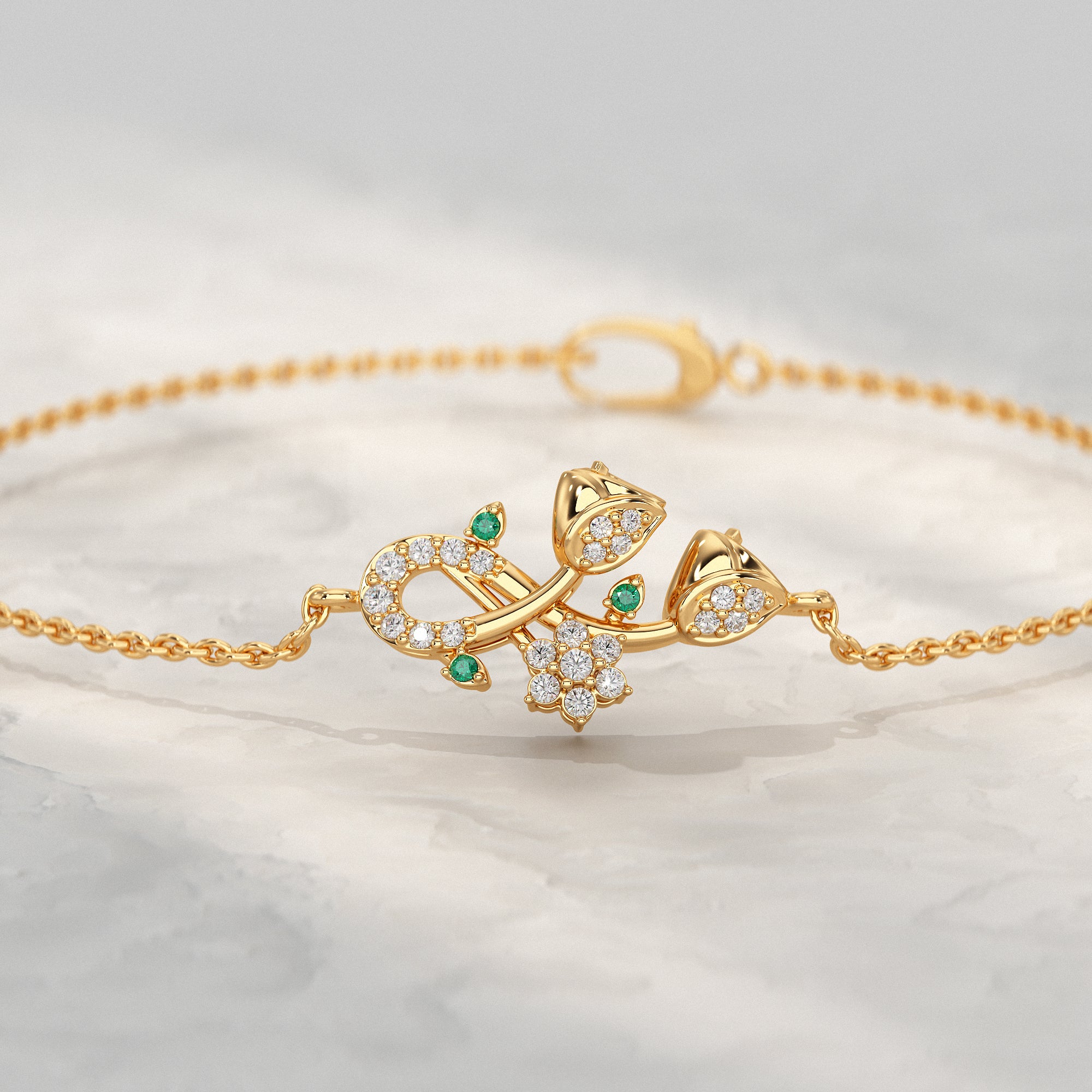 Lotus Twin Lab Diamond Bracelet Bracelet