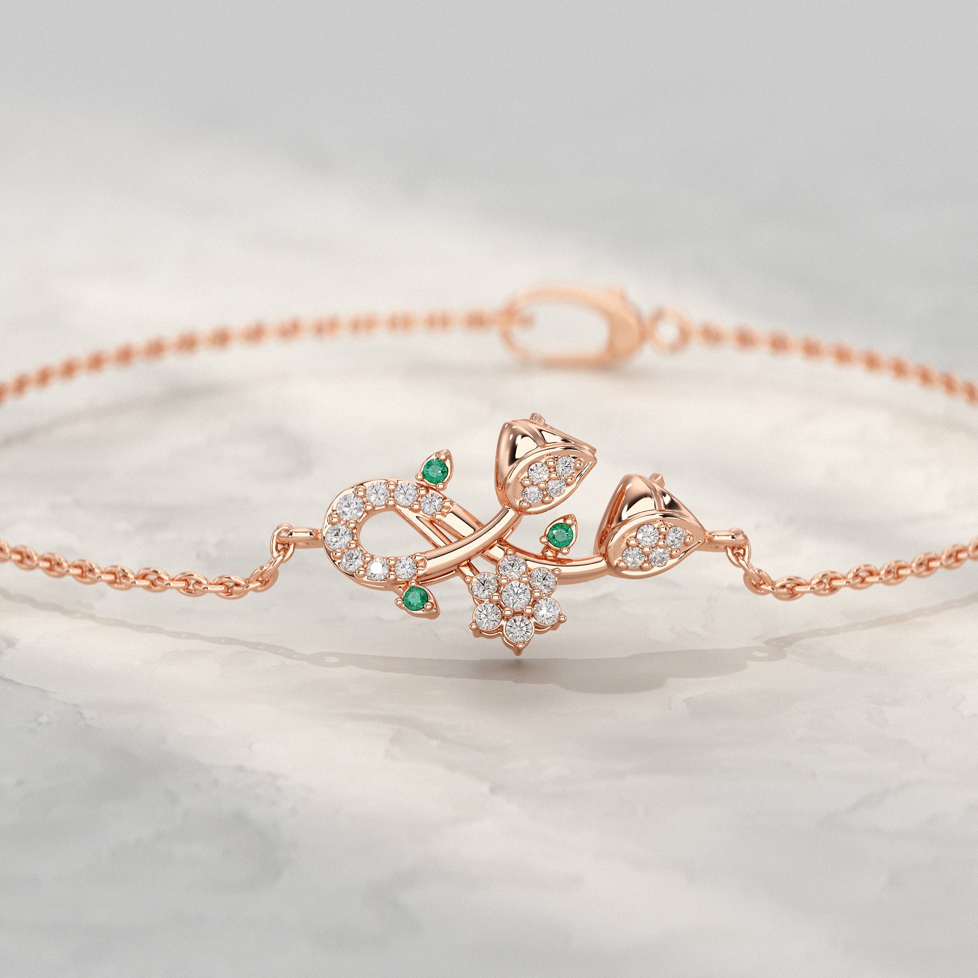 Lotus Twin Lab Diamond Bracelet Bracelet