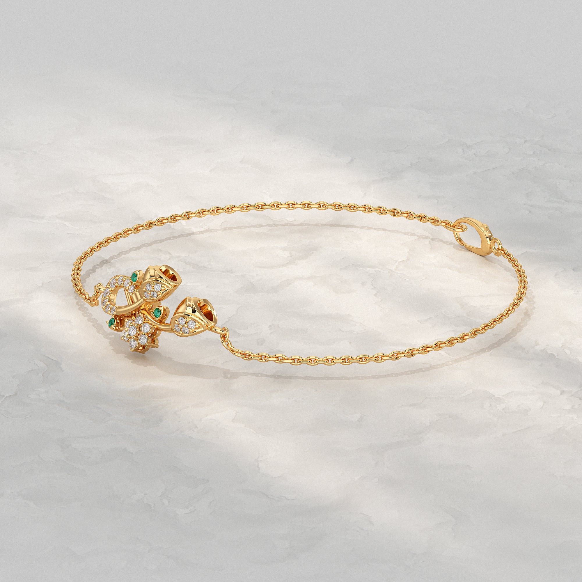 Lotus Twin Lab Diamond Bracelet Bracelet