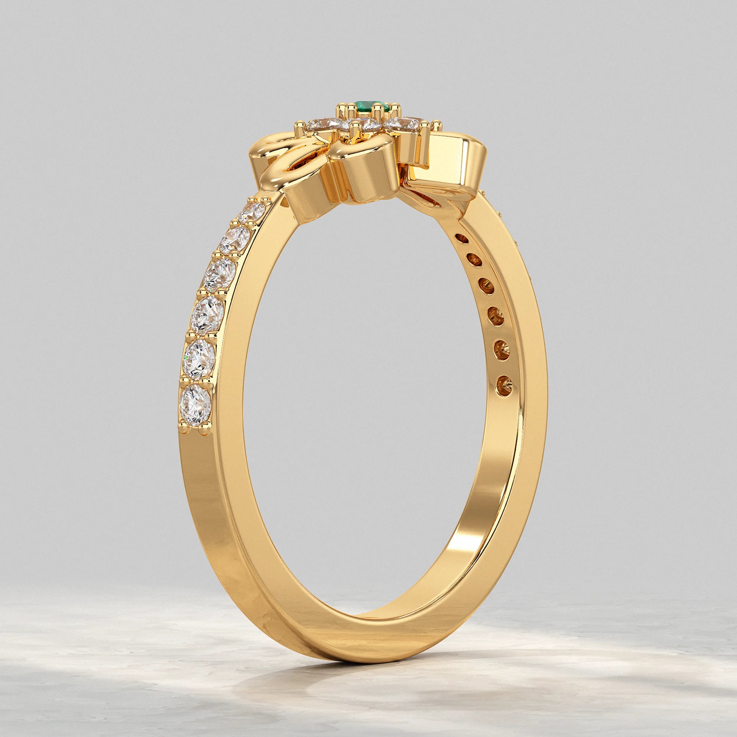 Floral Shape Diamond Ring Rings