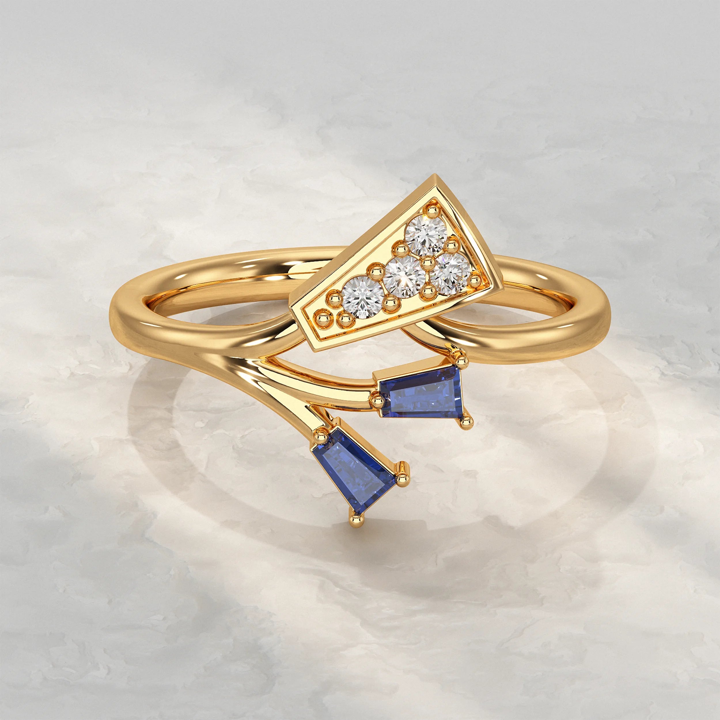 Tapered Baguette Lab Gemstone Wedding Band Rings