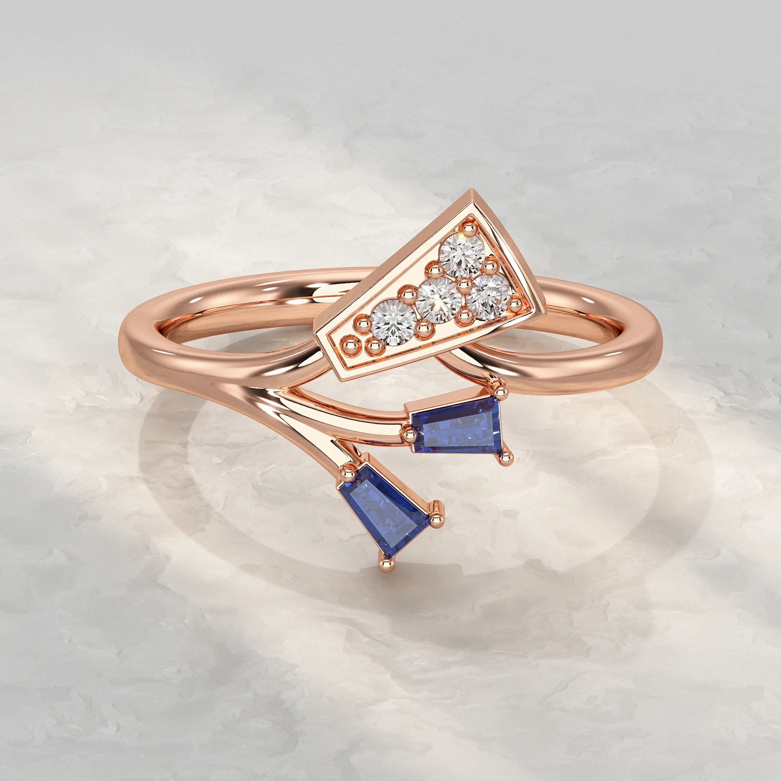 Tapered Baguette Lab Gemstone Wedding Band Rings