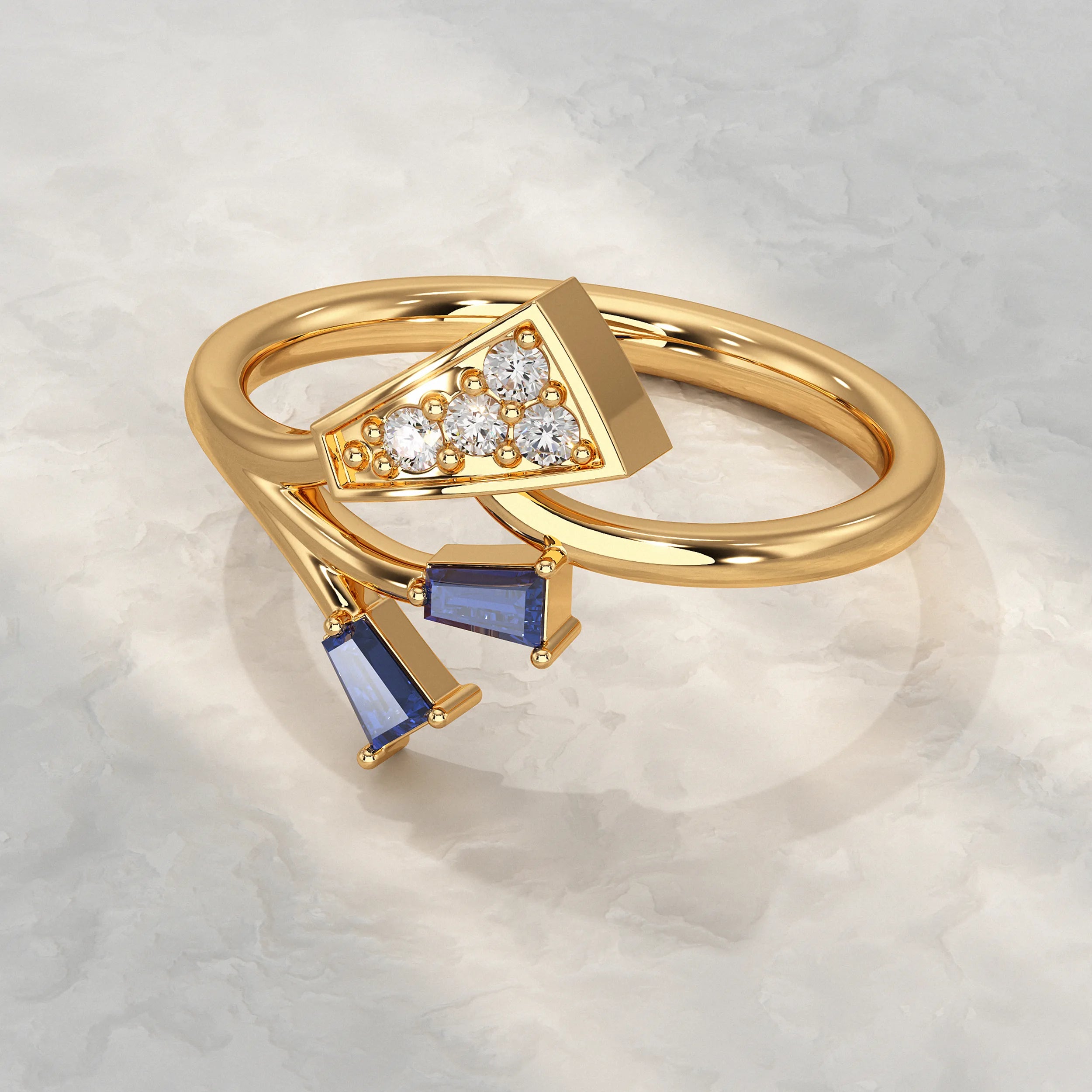 Tapered Baguette Lab Gemstone Wedding Band Rings