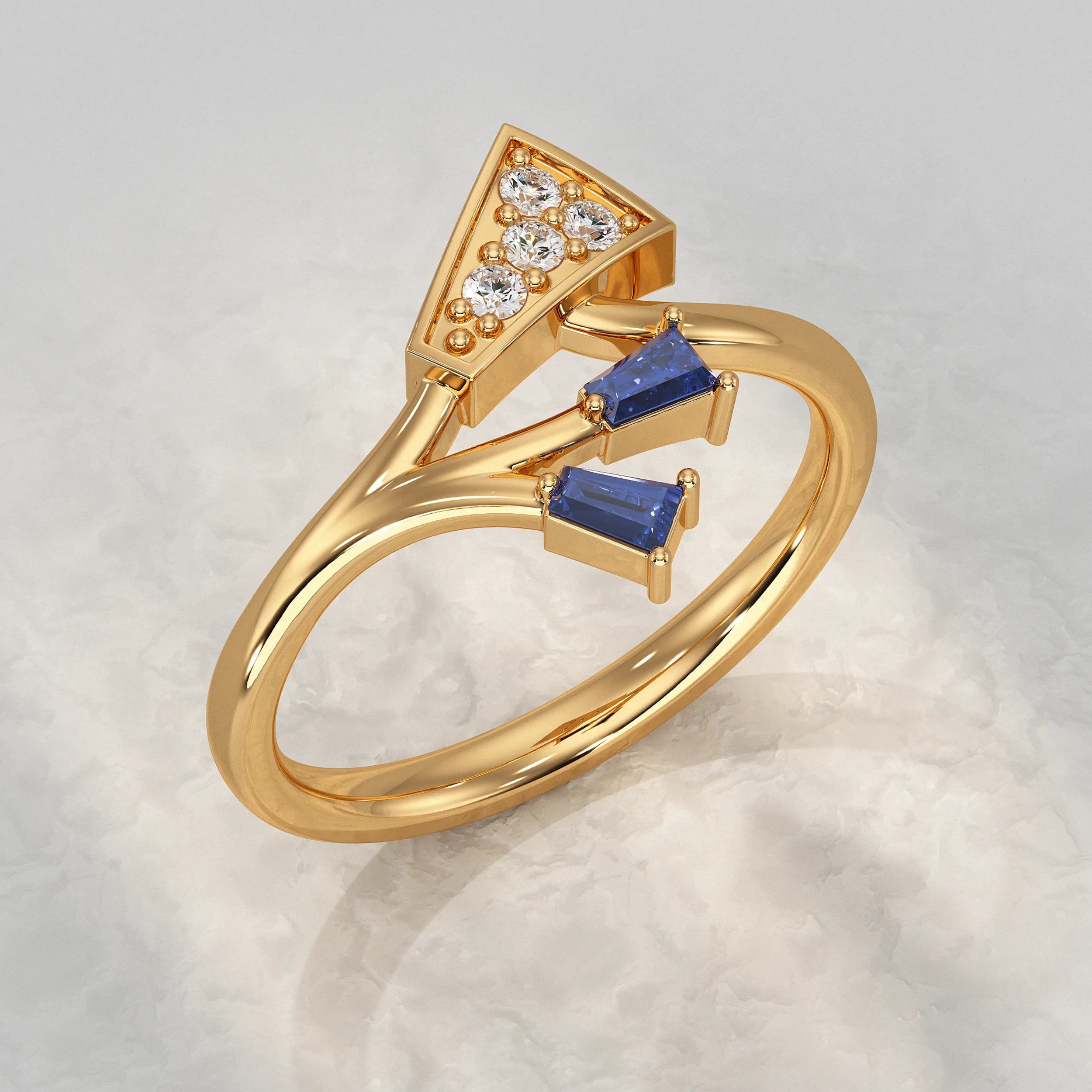 Tapered Baguette Lab Gemstone Wedding Band Rings