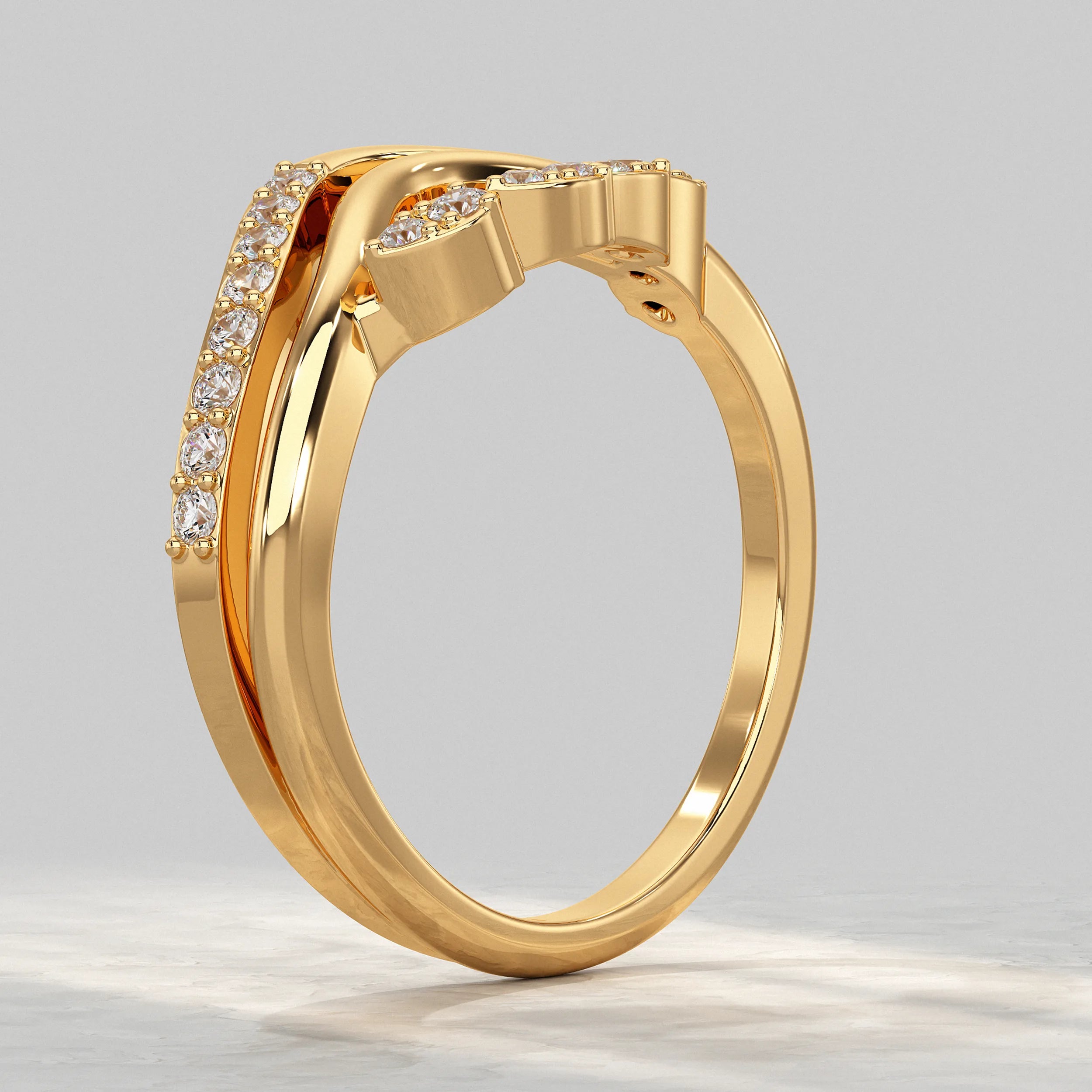 Waves Elegance Diamond Ring Rings