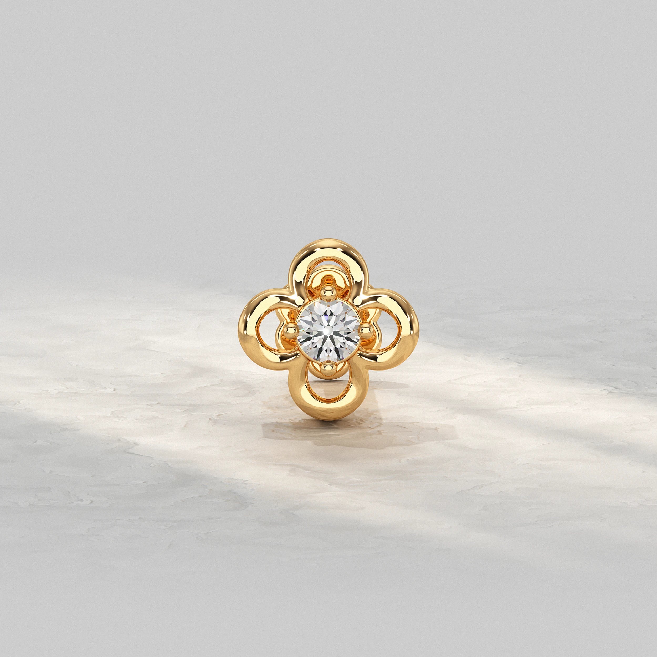 Solitaire Round Diamond Nose Pin Nose Pin