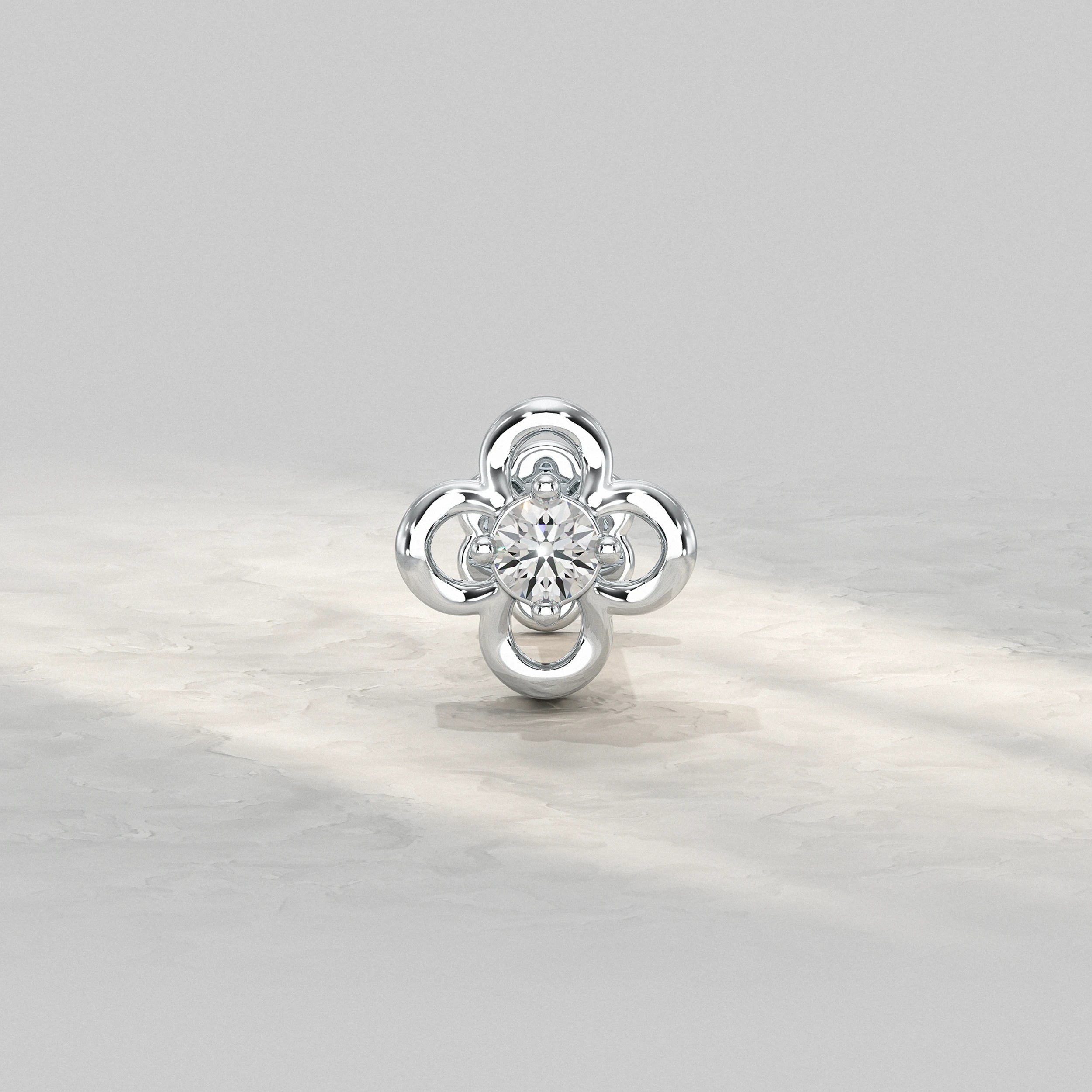 Solitaire Round Diamond Nose Pin Nose Pin