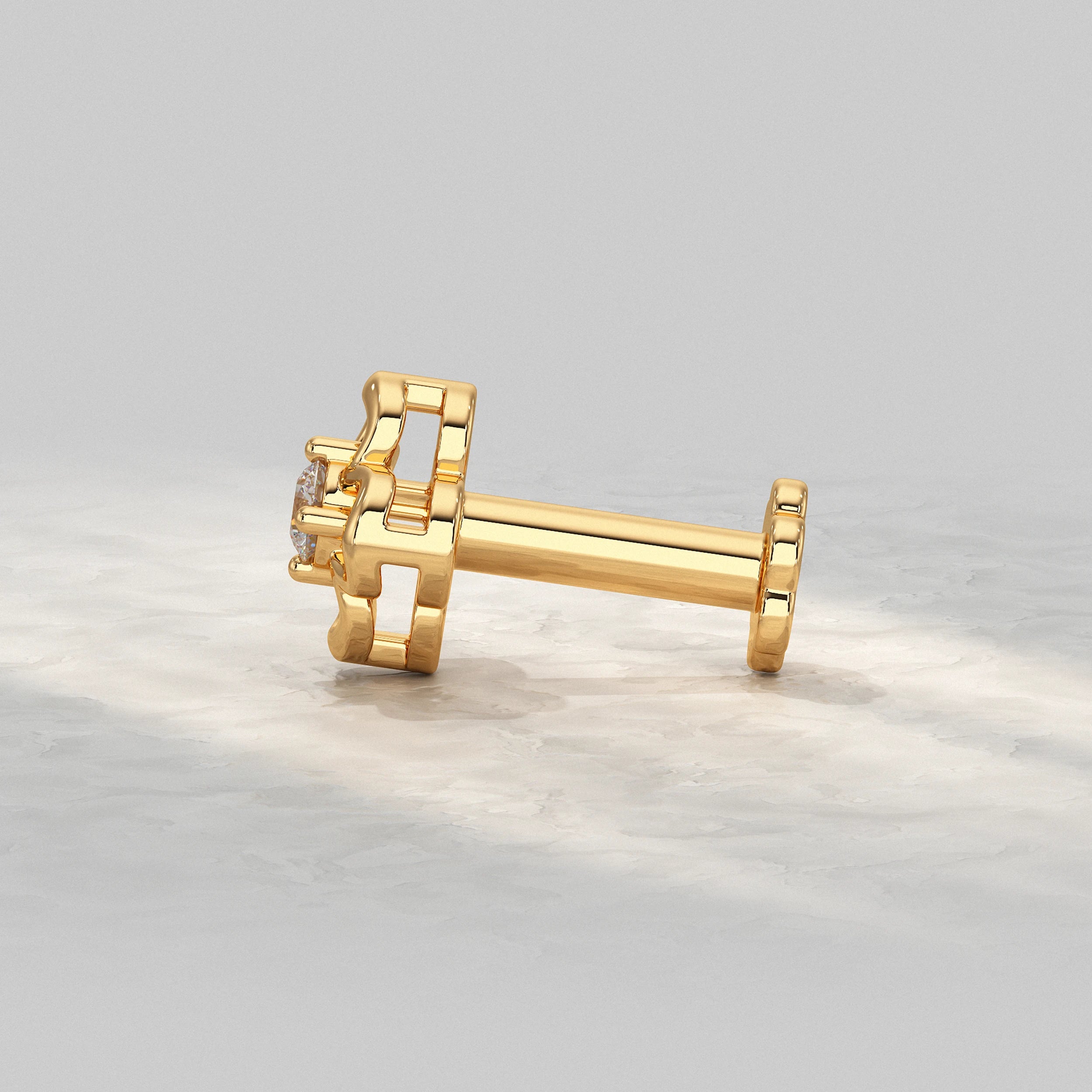 Solitaire Round Diamond Nose Pin Nose Pin