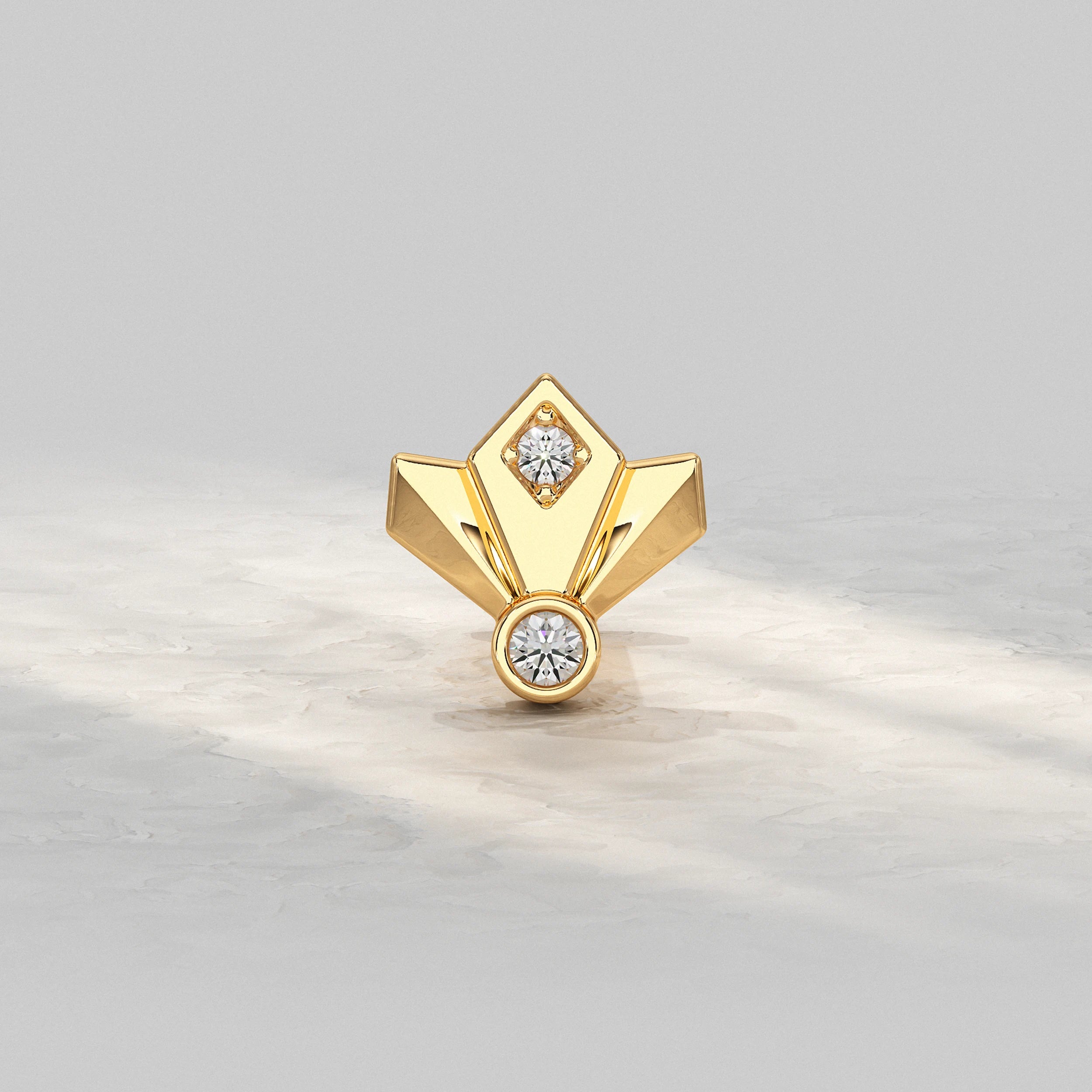 Crown Prism Diamond Nose Pin Nose Pin