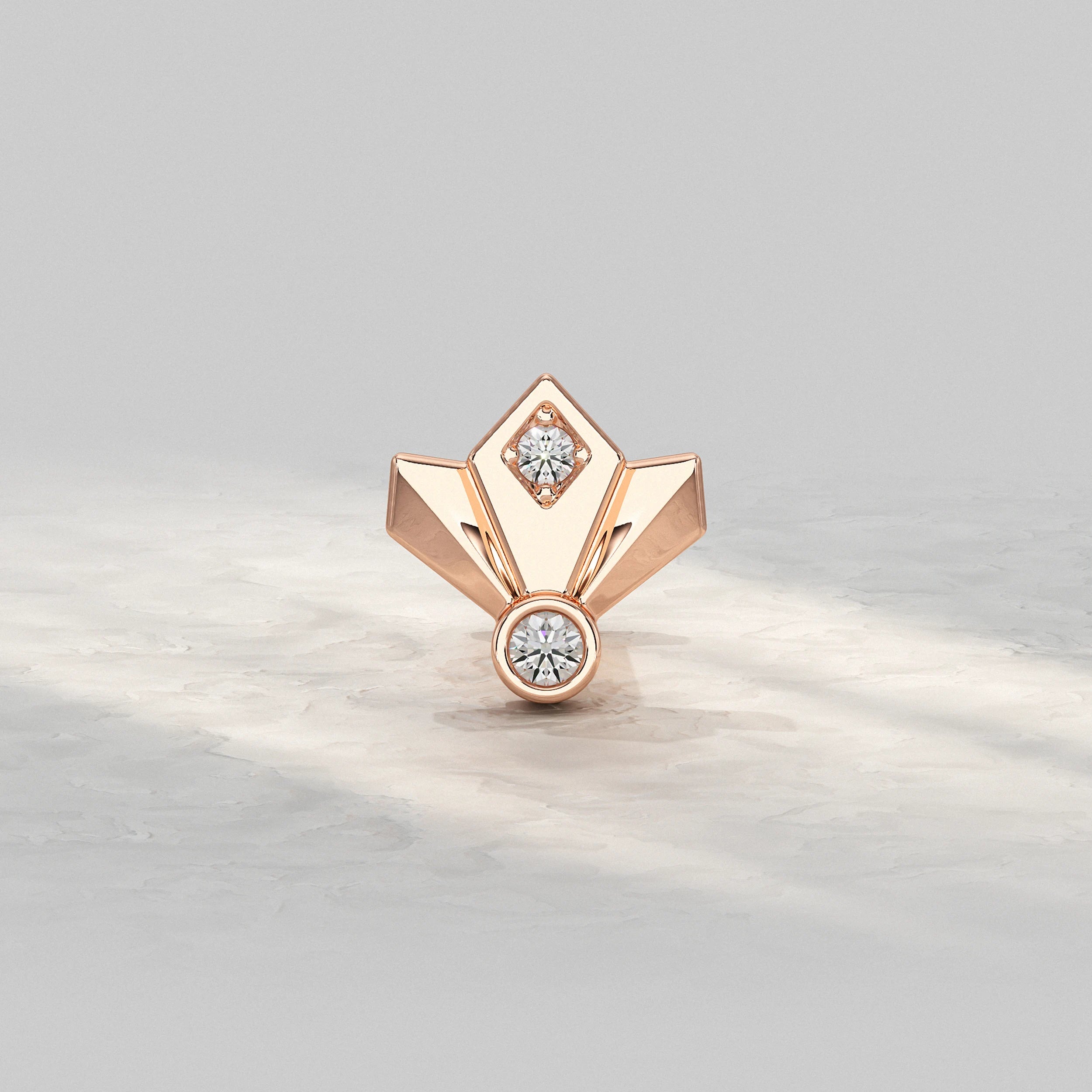 Crown Prism Diamond Nose Pin Nose Pin