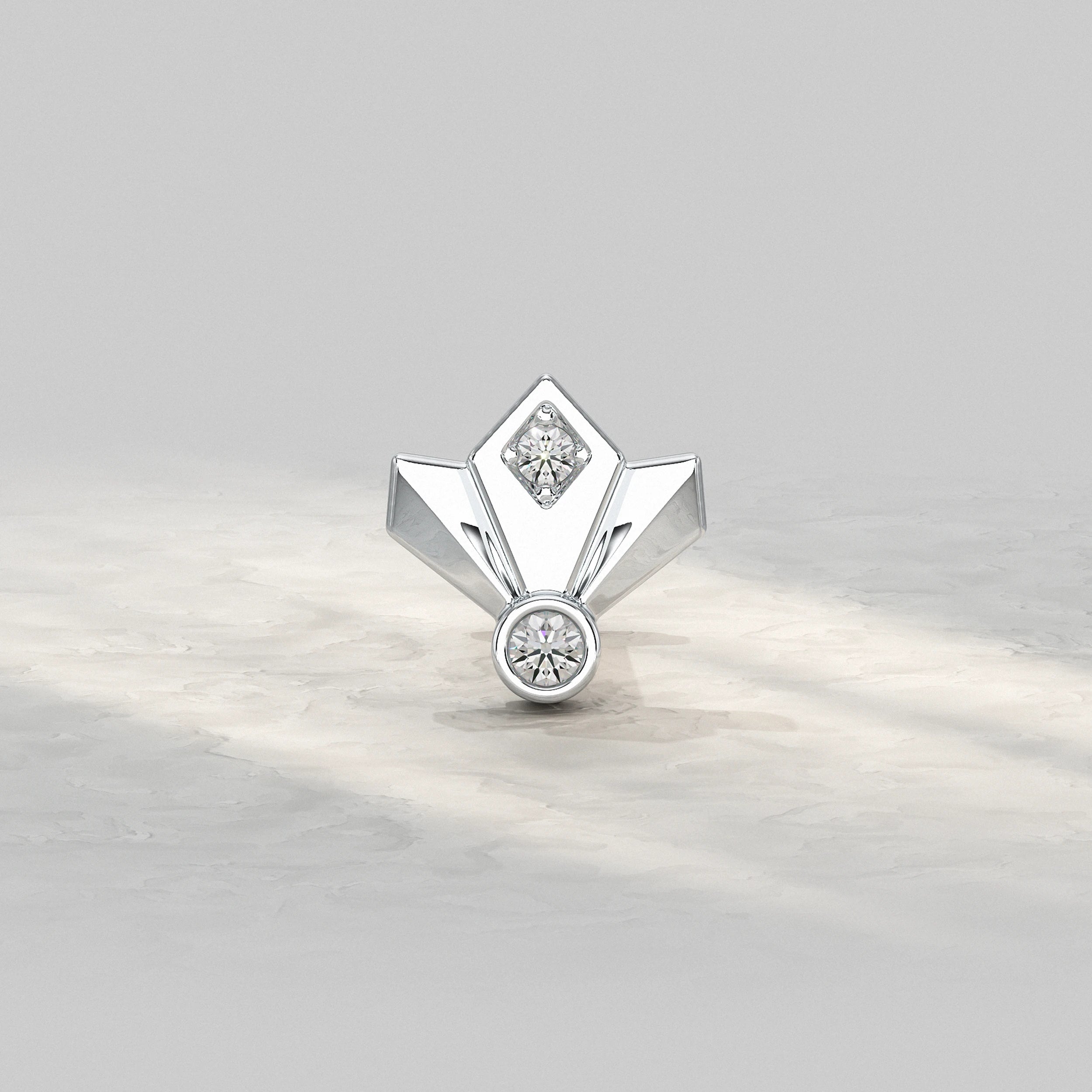 Crown Prism Diamond Nose Pin Nose Pin