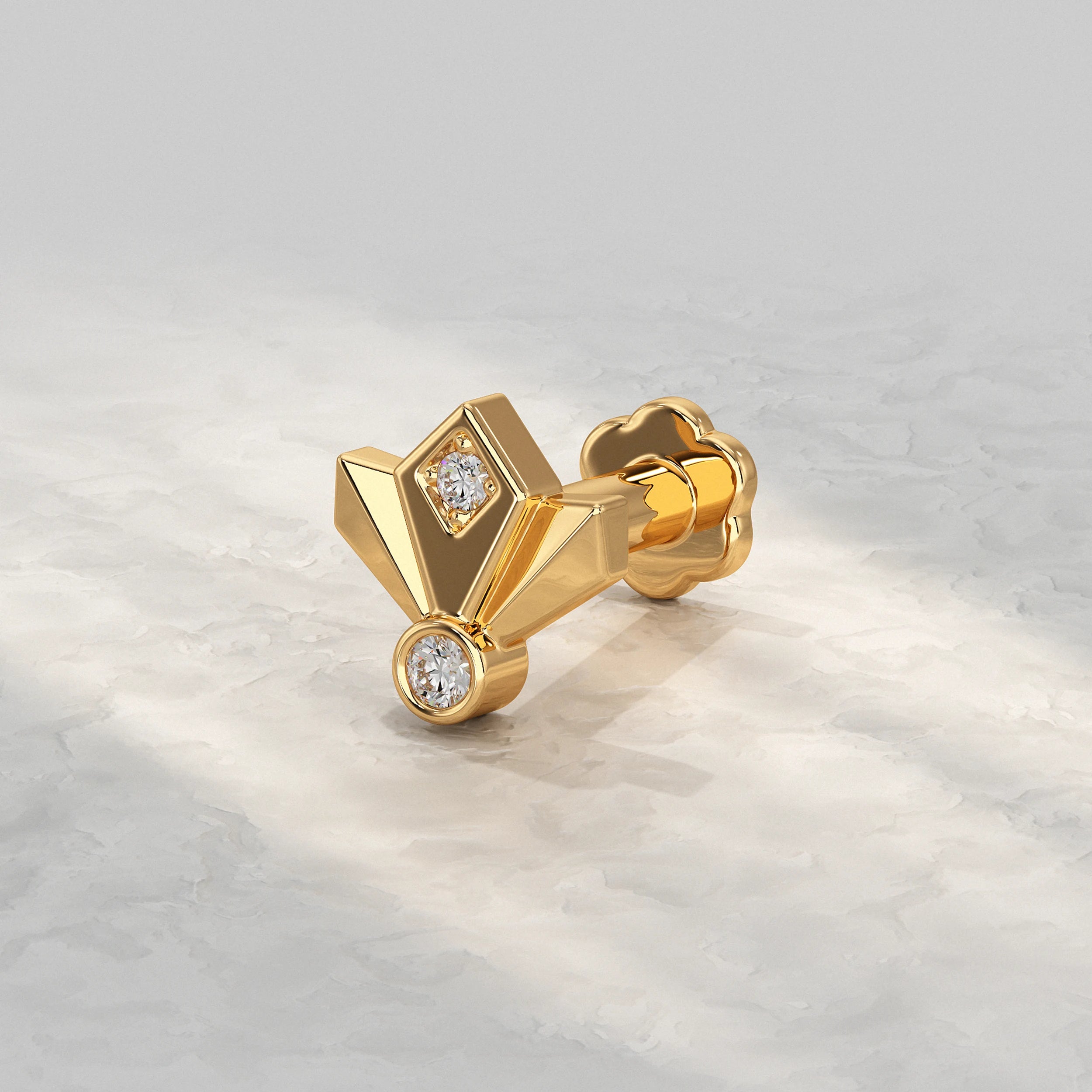 Crown Prism Diamond Nose Pin Nose Pin