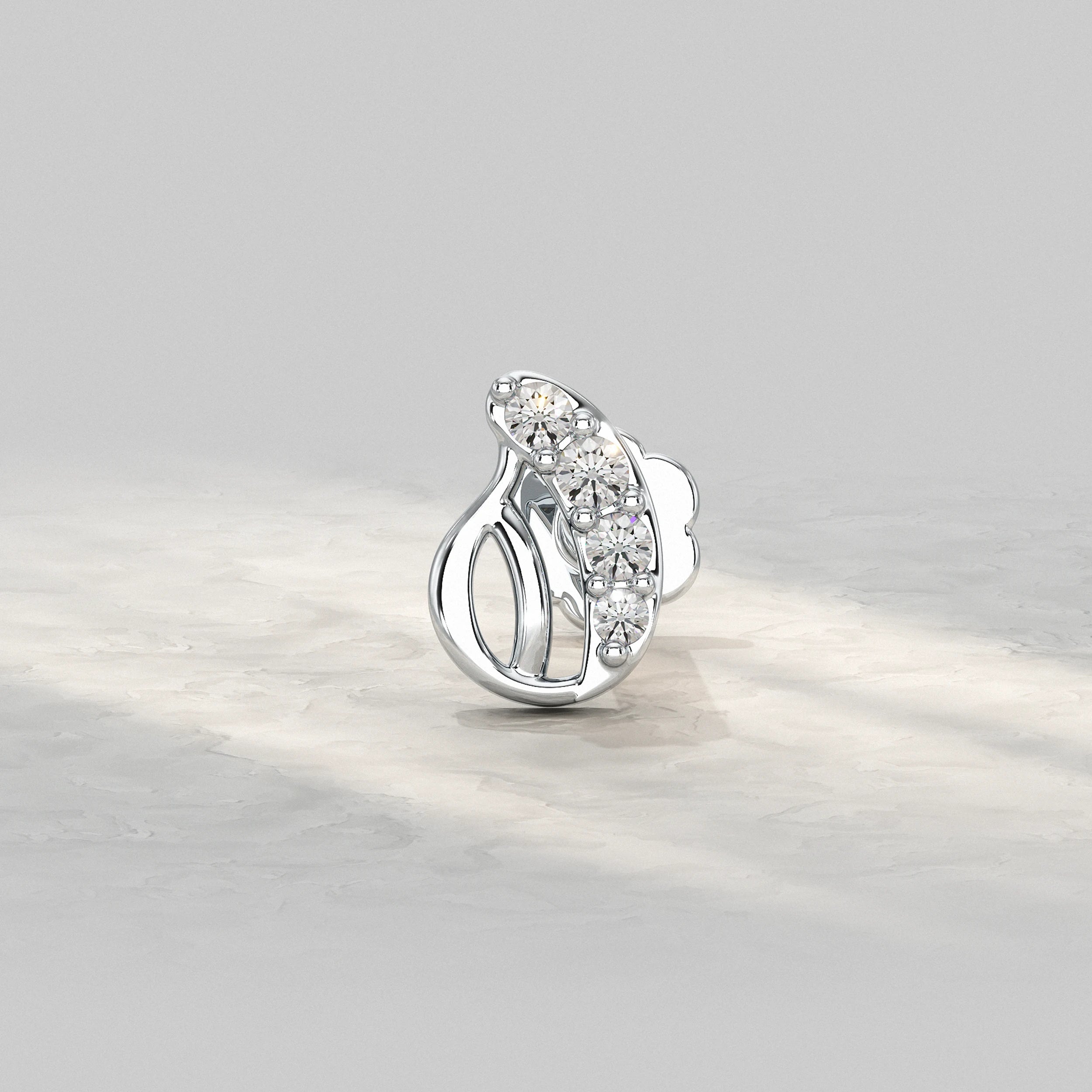 Paisley Round Diamond Nose Pin Nose Pin