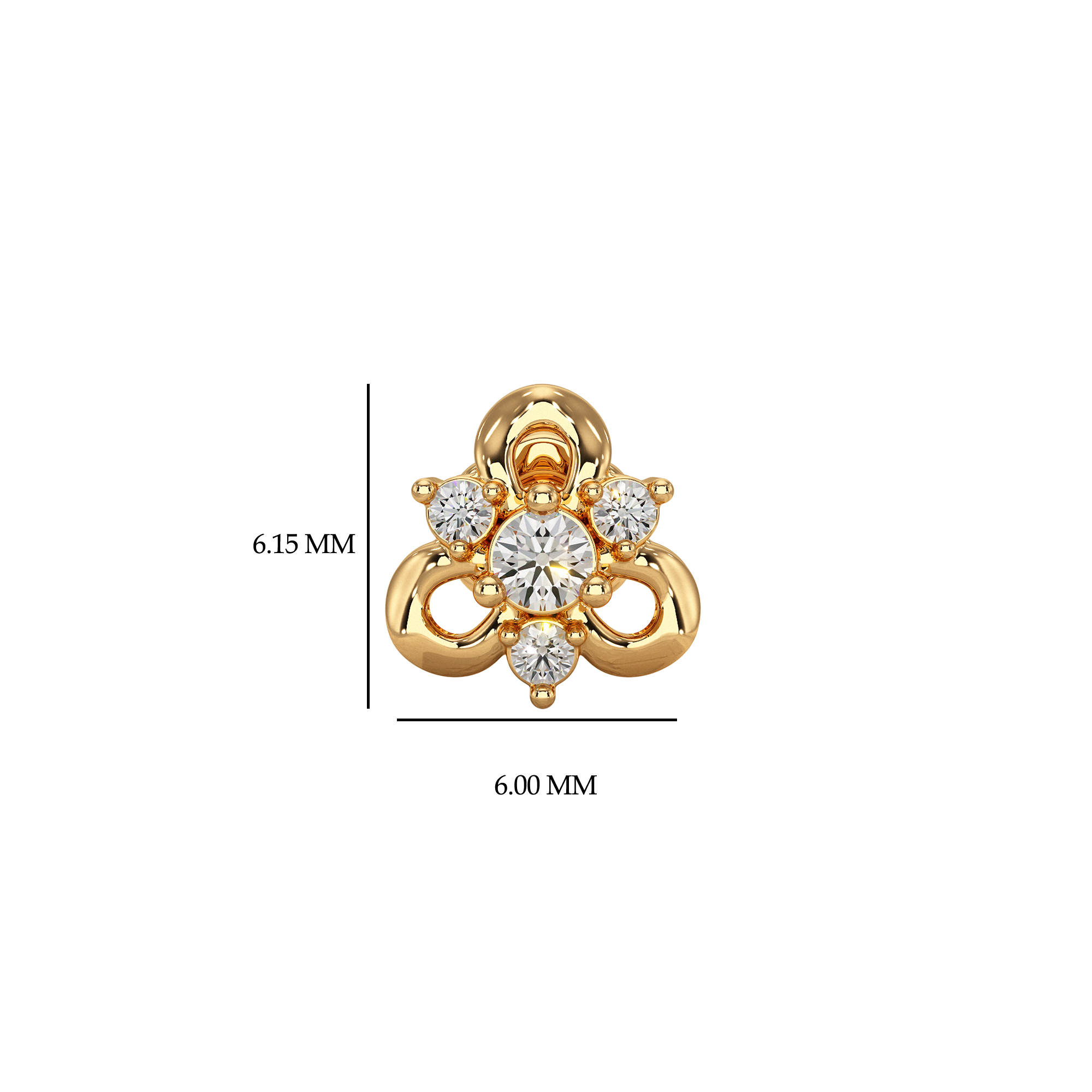 Royal Bloom Diamond Nose Pin Nose Pin