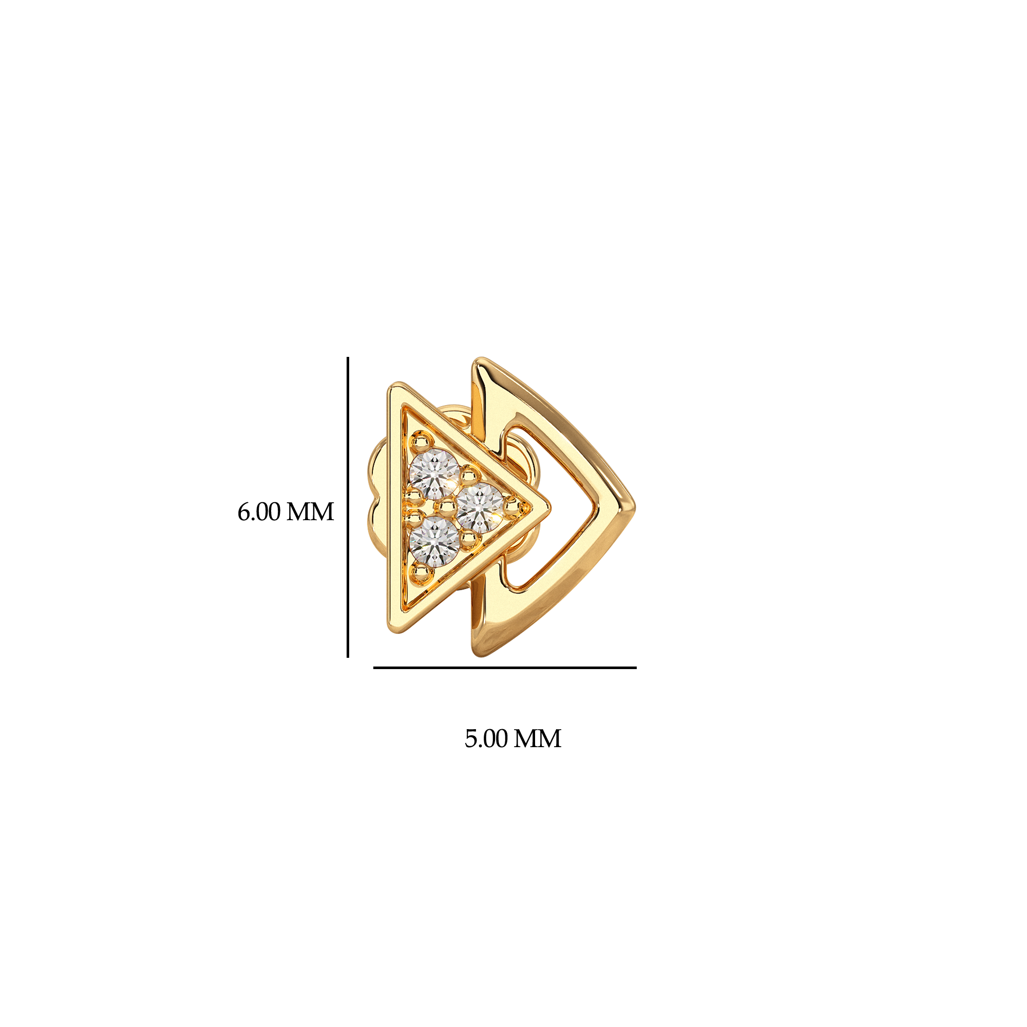 Luxe Triangle Diamond Nose Pin Nose Pin