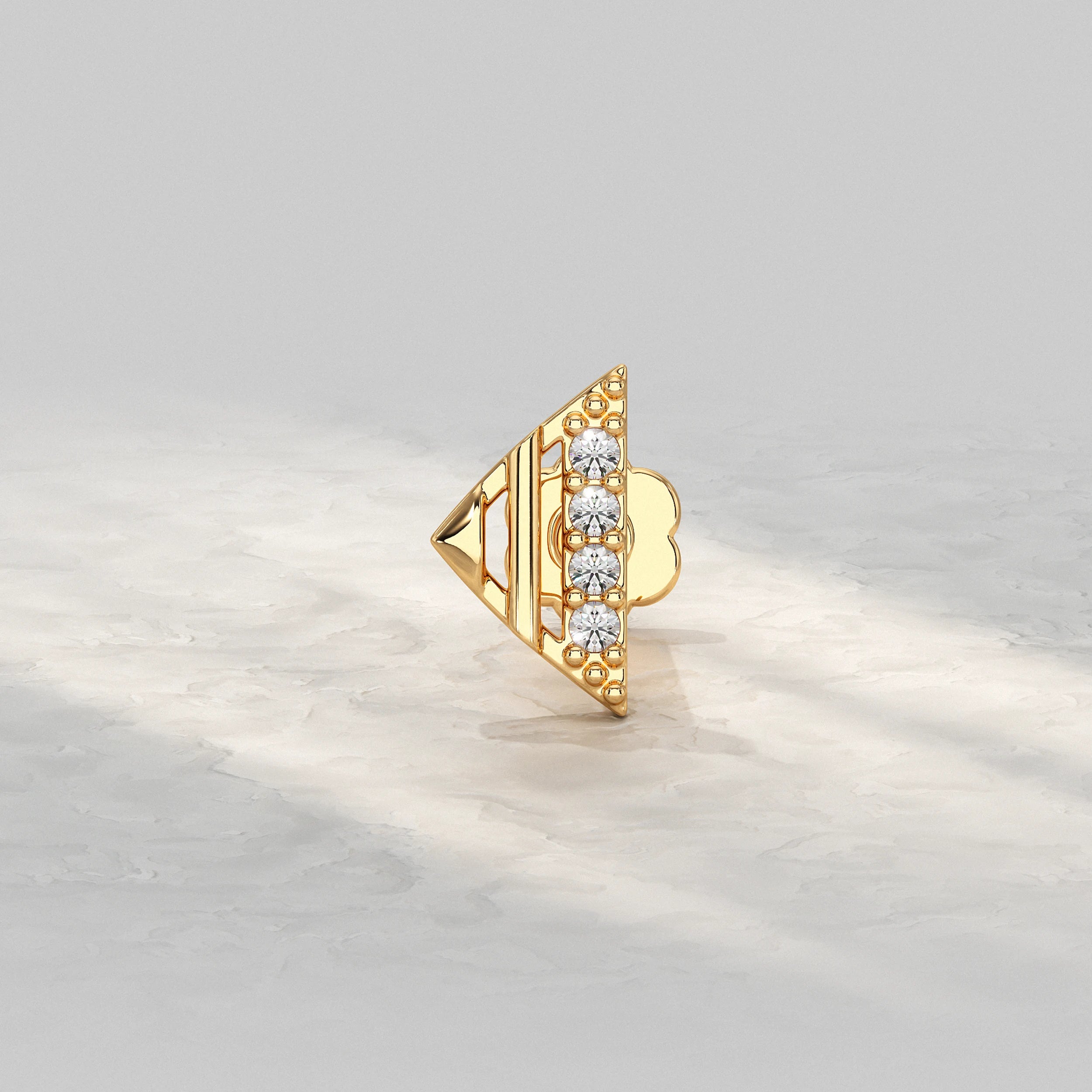 Modern Diamond Arrow Nose Pin Nose Pin
