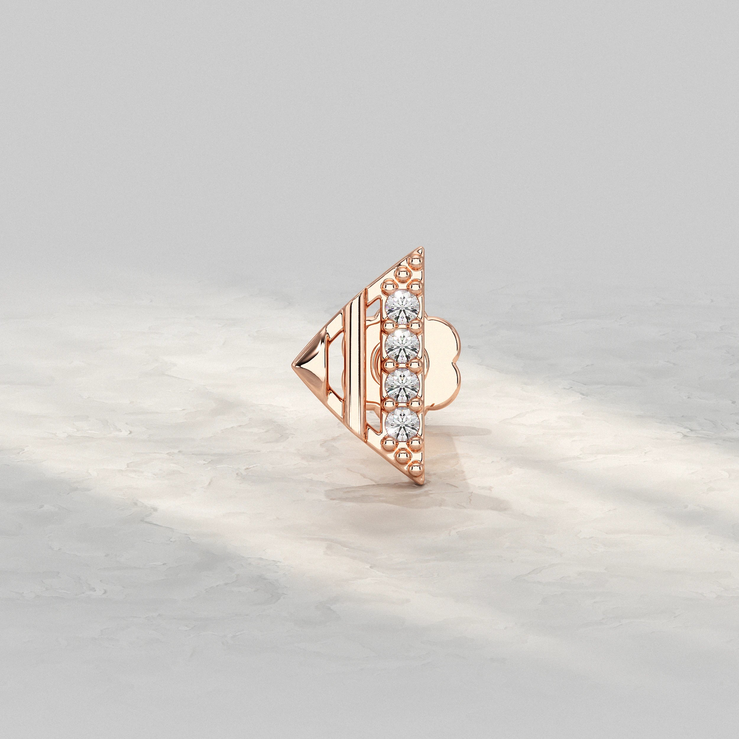 Modern Diamond Arrow Nose Pin Nose Pin