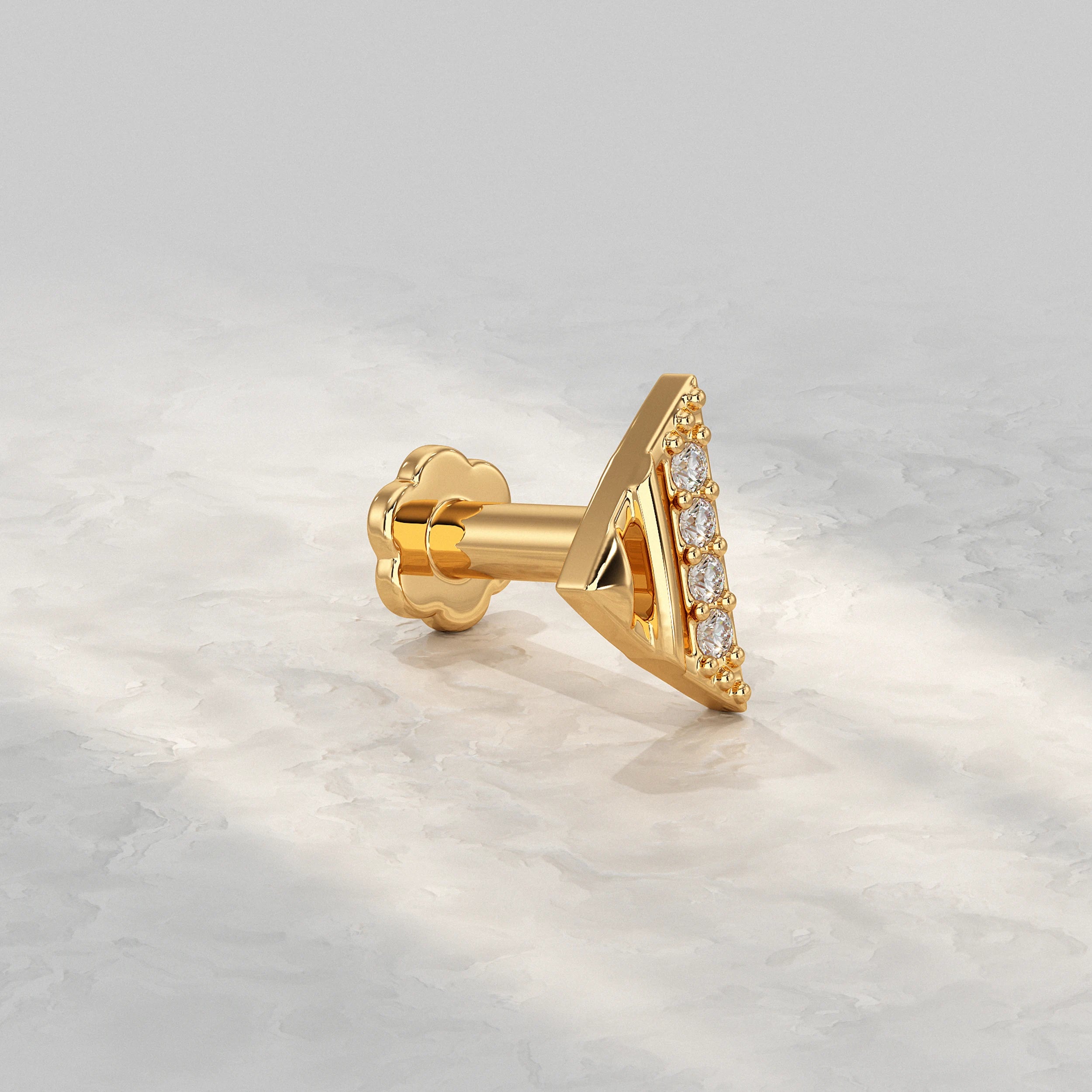 Modern Diamond Arrow Nose Pin Nose Pin