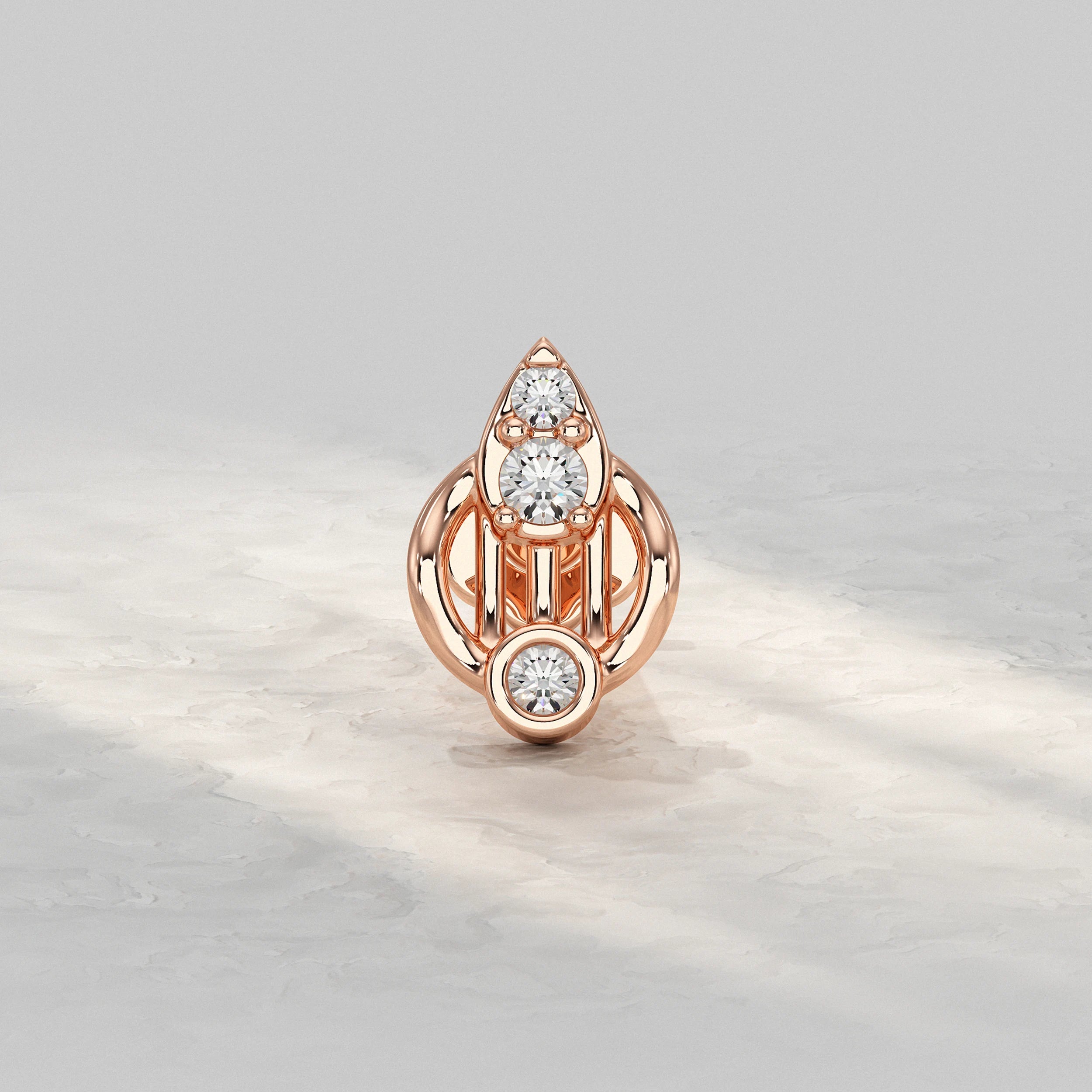 Teardrop Diamond Cluster Nose Pin Nose Pin