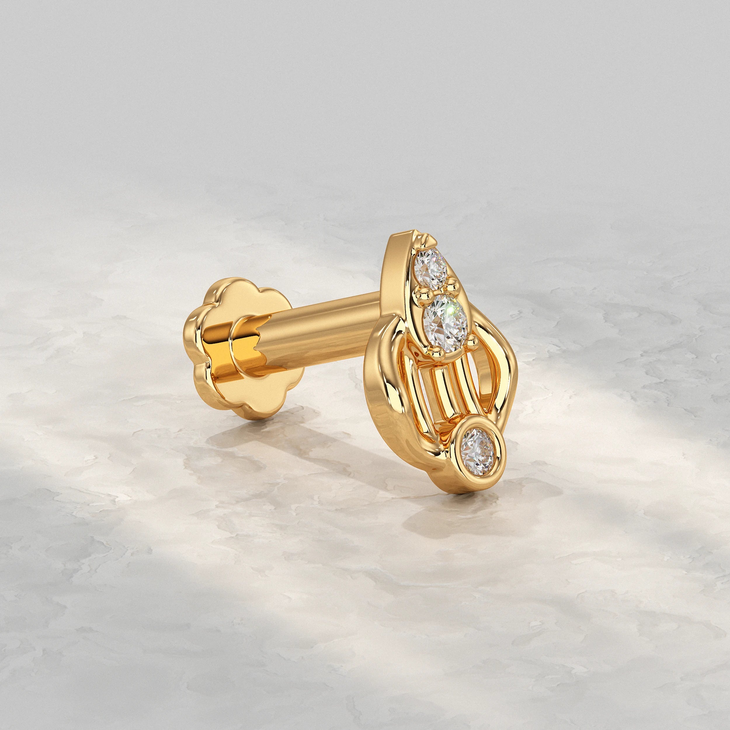 Teardrop Diamond Cluster Nose Pin Nose Pin