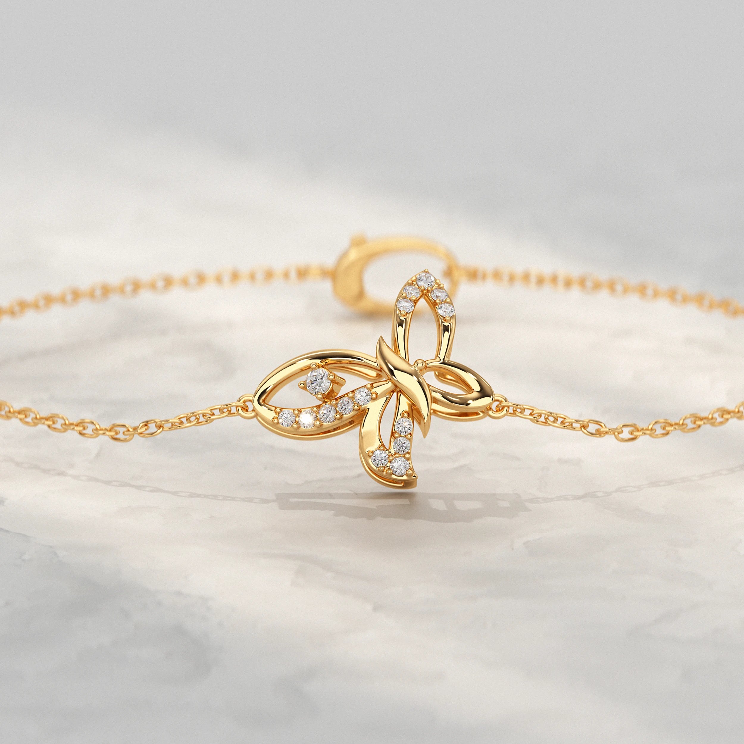 Butterfly Lab Diamond Bracelet Bracelet