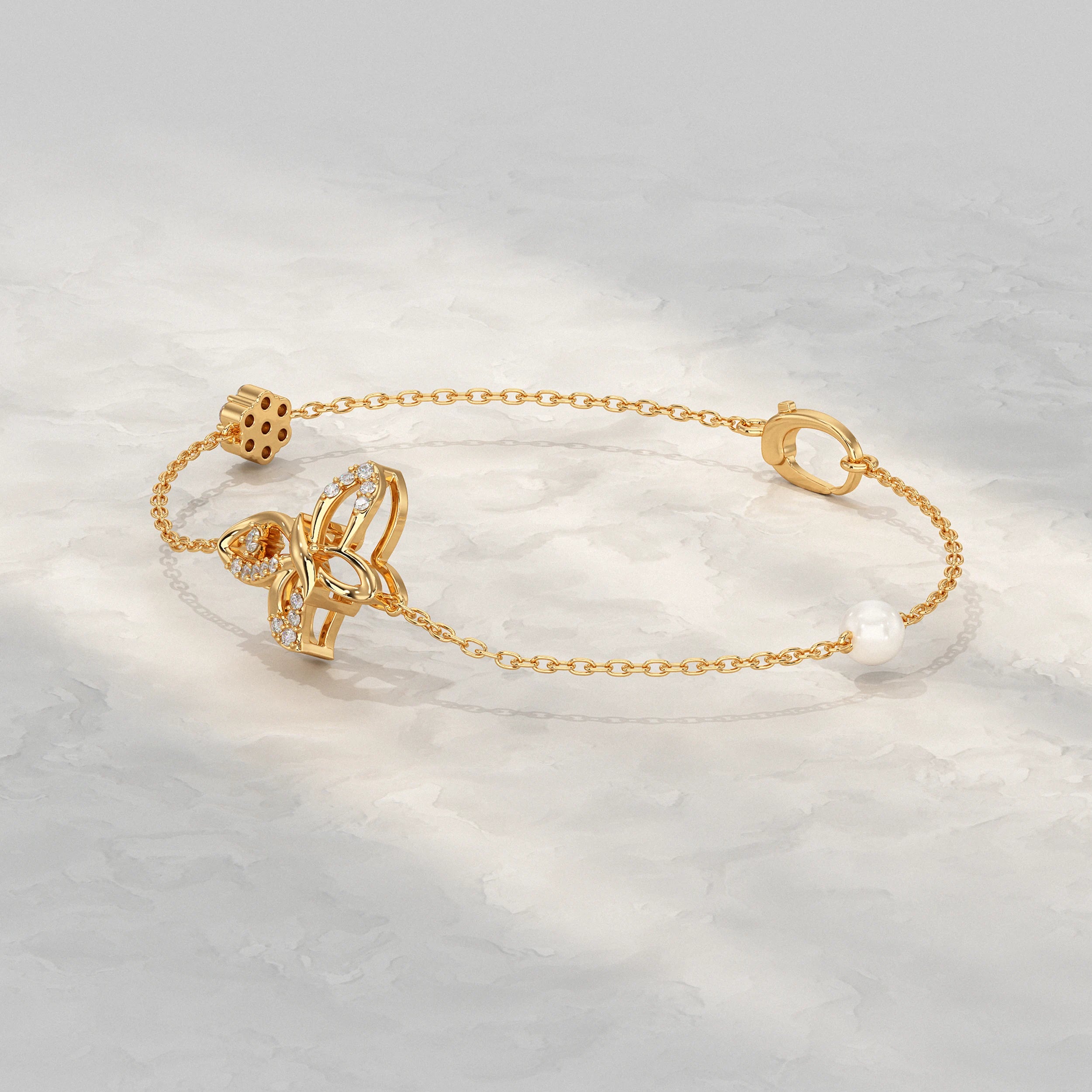 Butterfly Lab Diamond Bracelet Bracelet