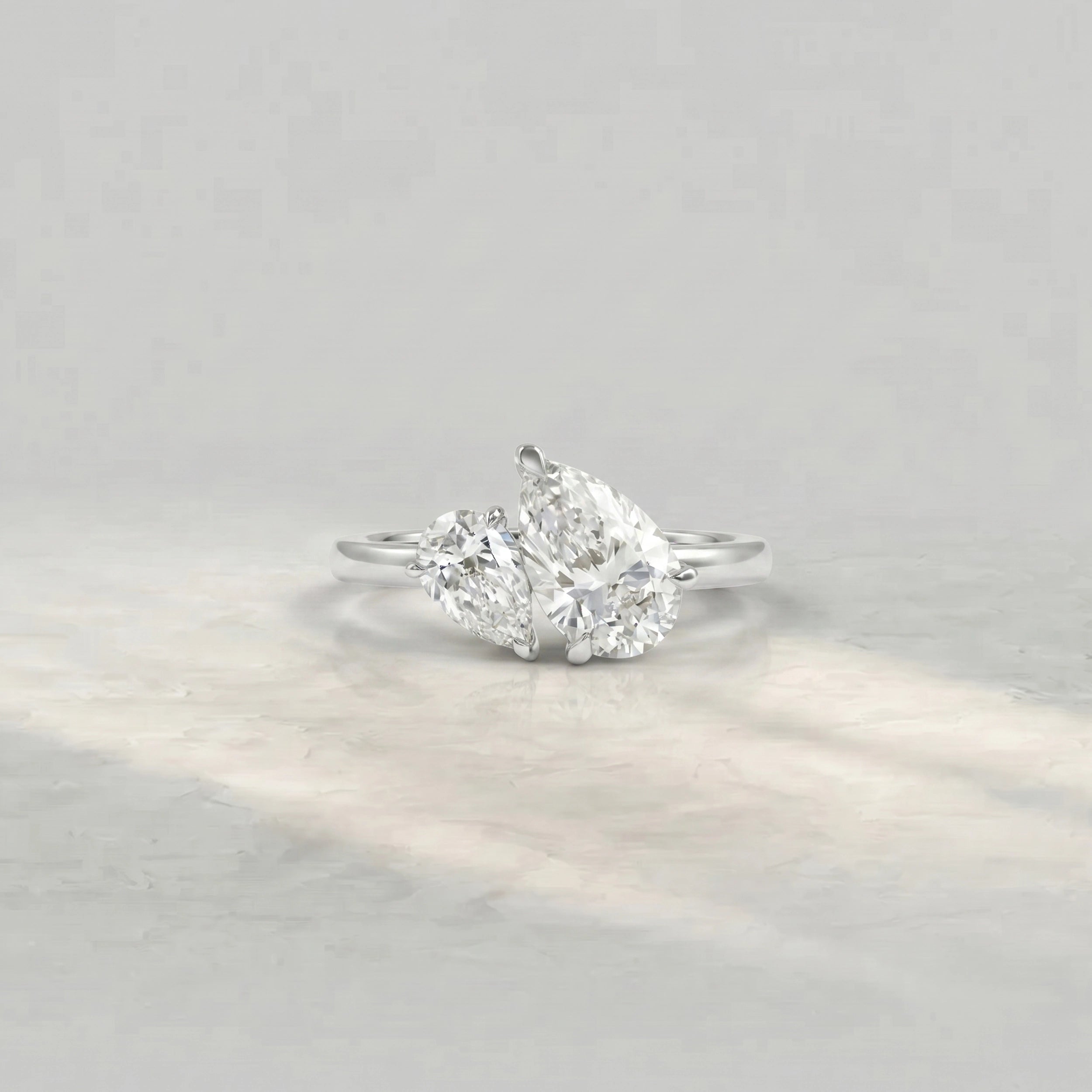 Pear Lab Diamond Toi Et Moi Engagement Ring Rings