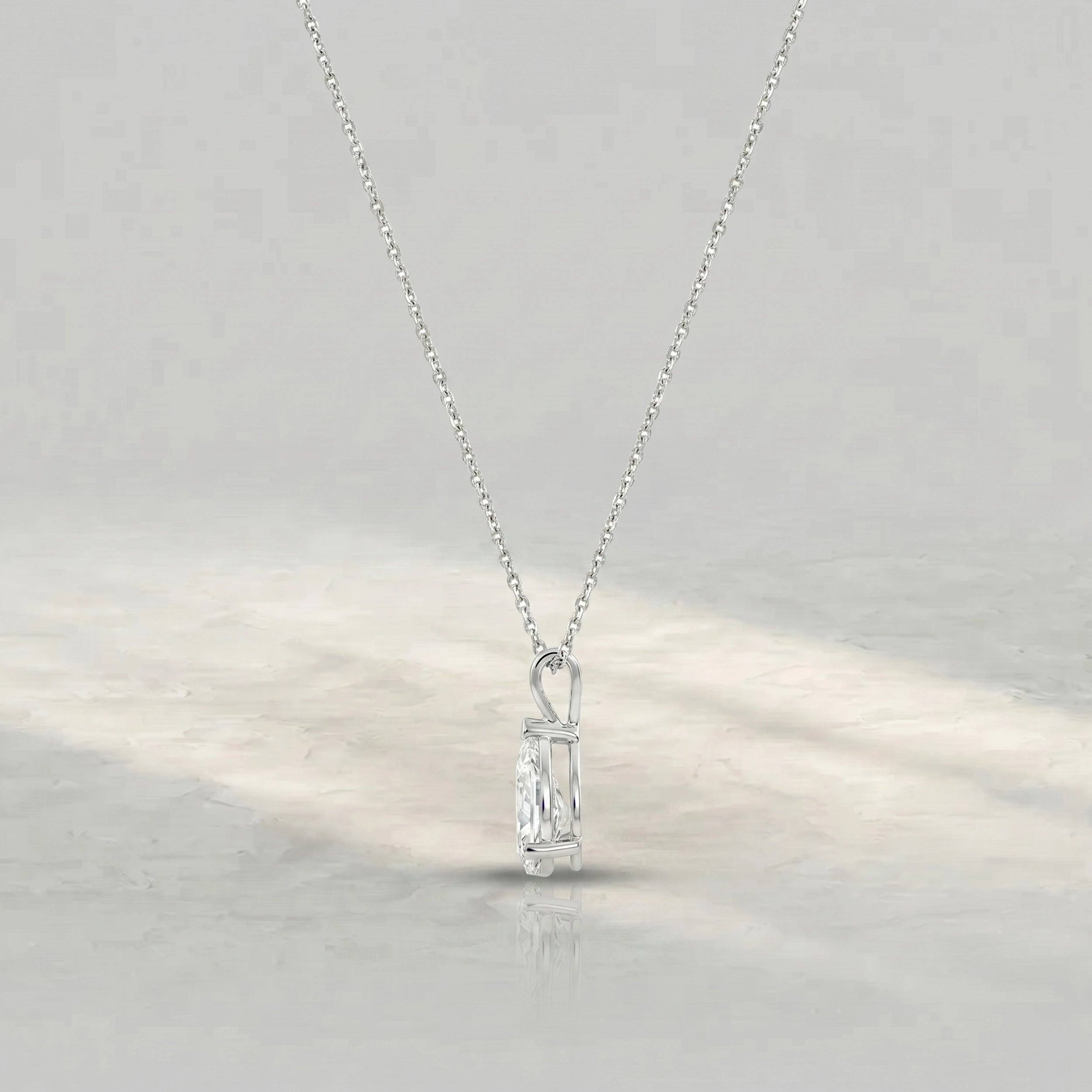 Pear Lab Diamond Solitaire Pendant Pendant