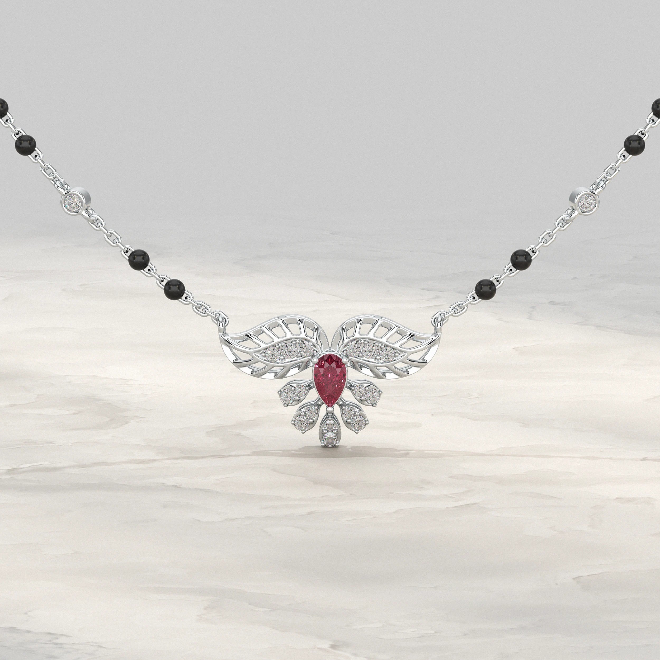 Pear Shaped Lab Diamond Mangalsutra Mangal Sutra