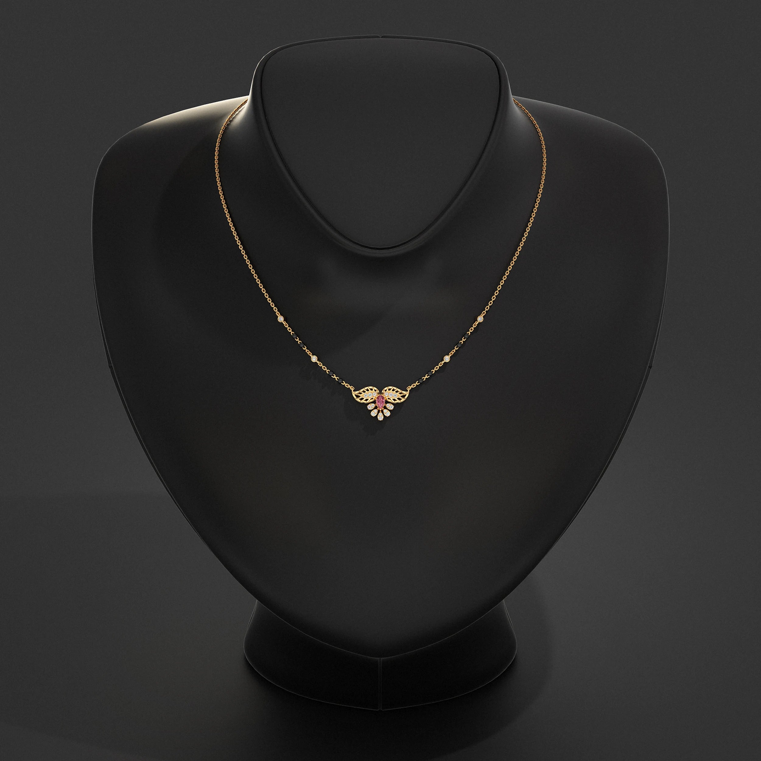 Pear Shaped Lab Diamond Mangalsutra Mangal Sutra