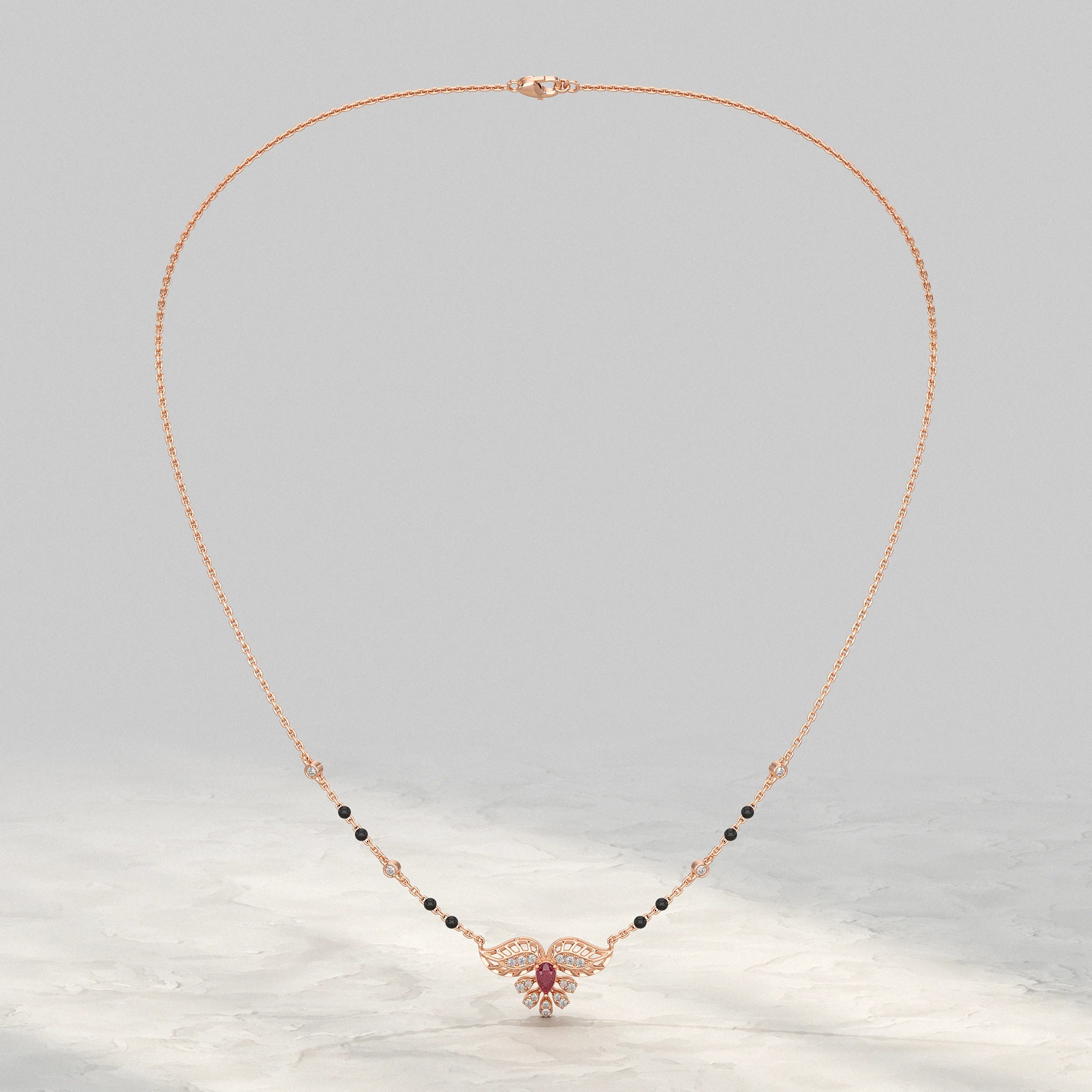 Pear Shaped Lab Diamond Mangalsutra Mangal Sutra