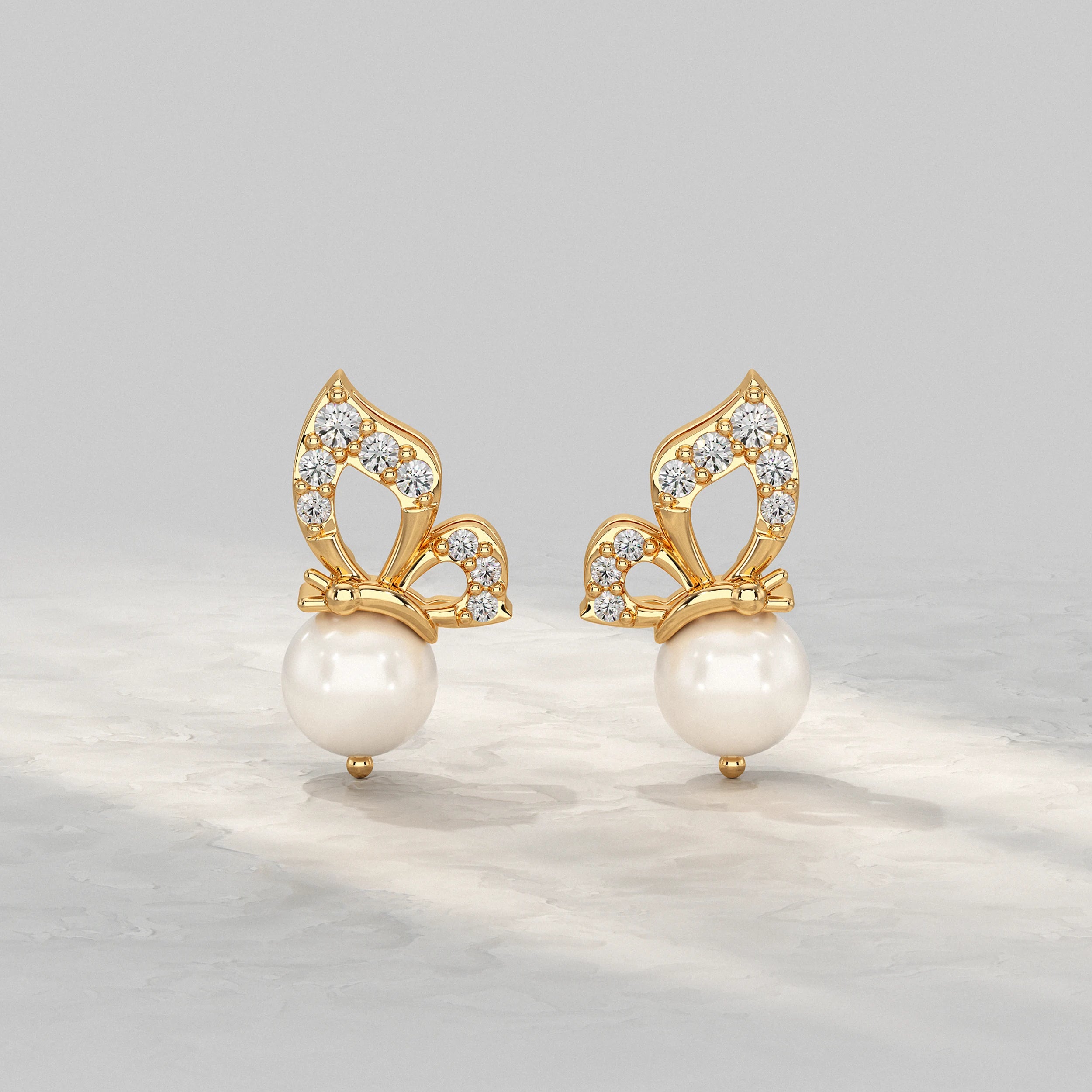 Pearl Butterfly Stud Earring Earrings