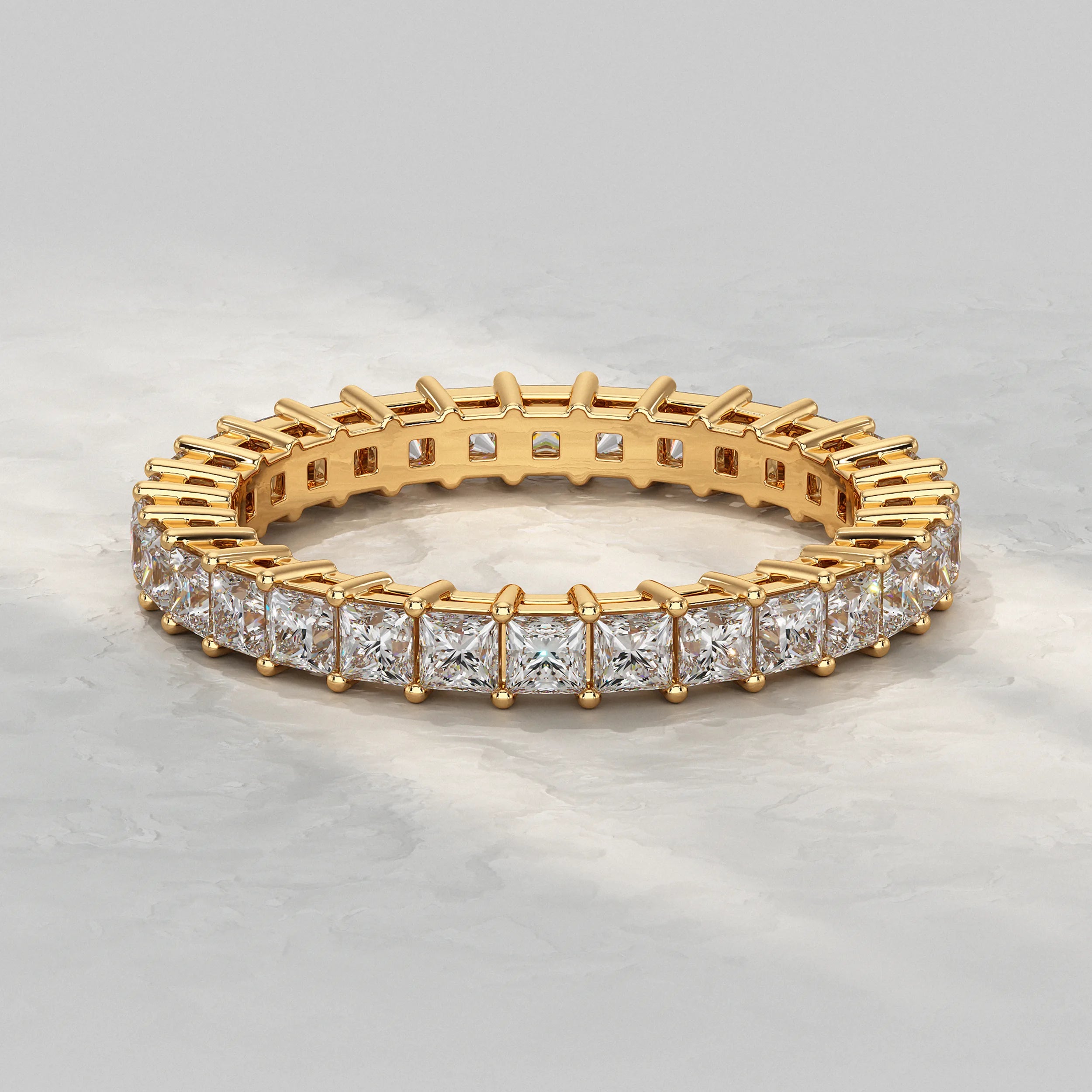 Princess Diamond Eternity Wedding Band Rings