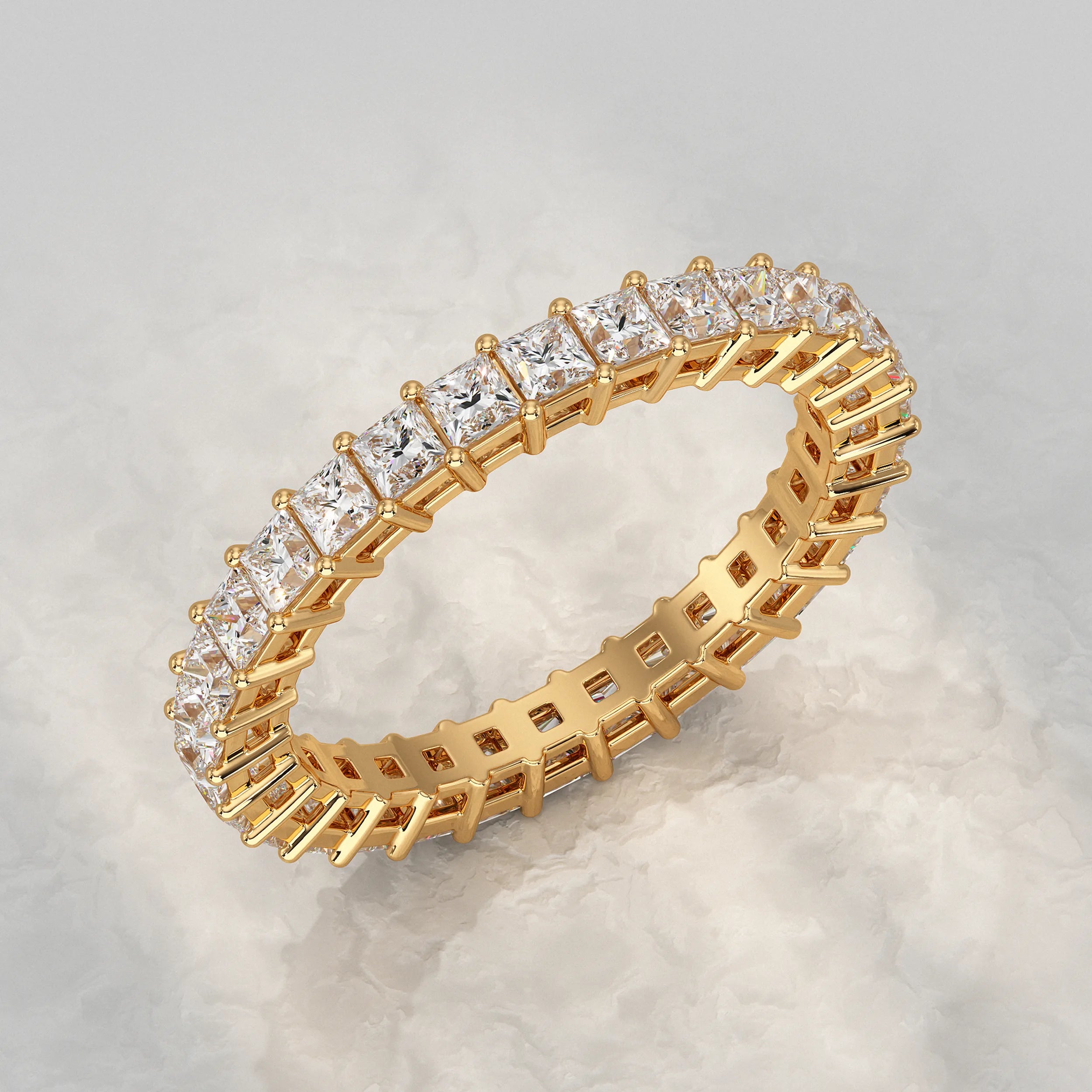Princess Diamond Eternity Wedding Band Rings