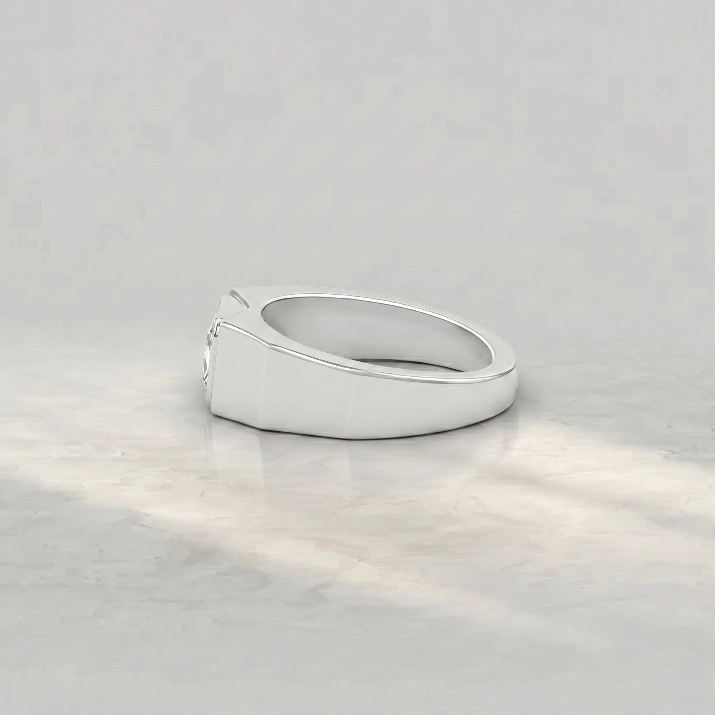 East West Radiant Cut Men's Wedding Band Band