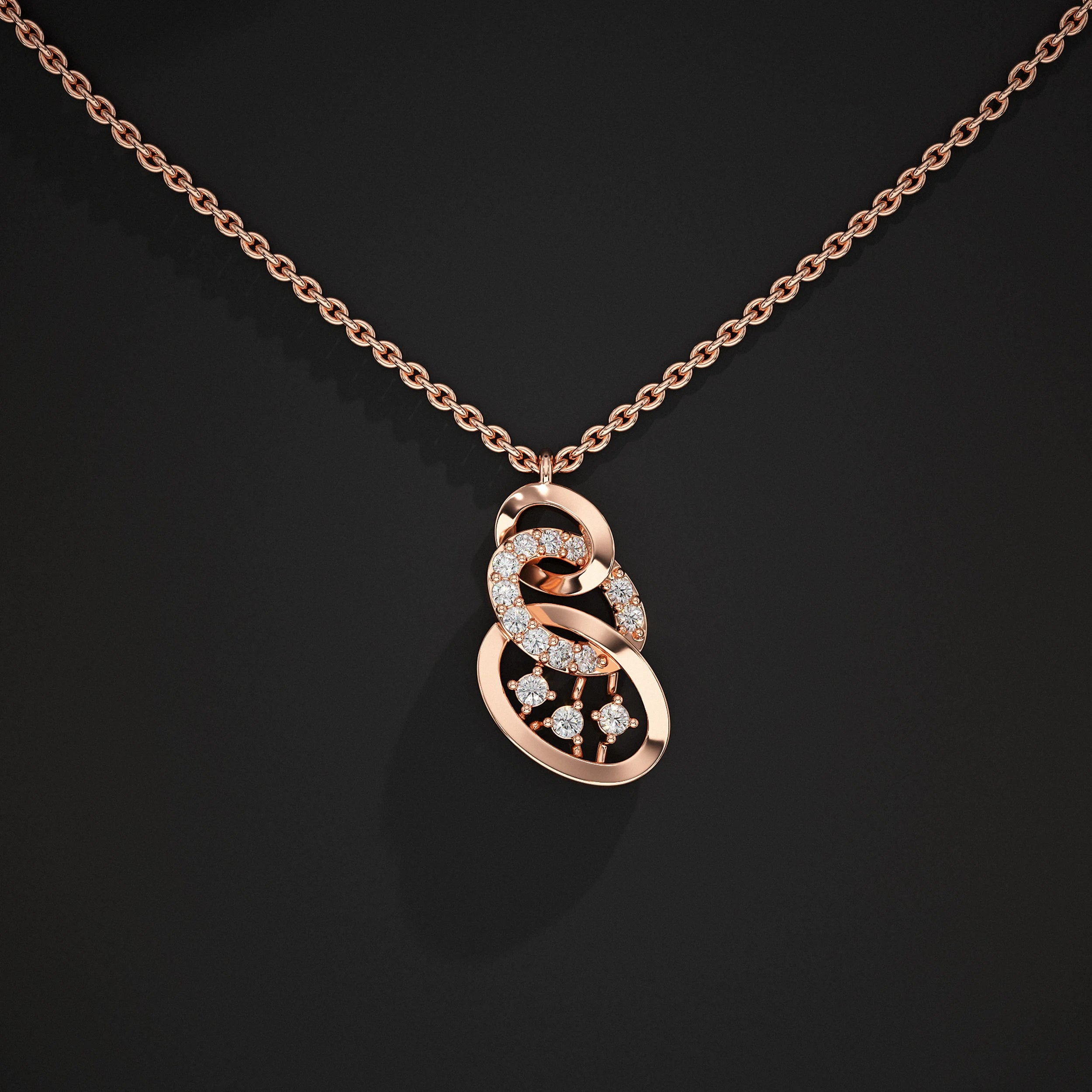Twisted Droplet Lab Diamond Pendant Pendant