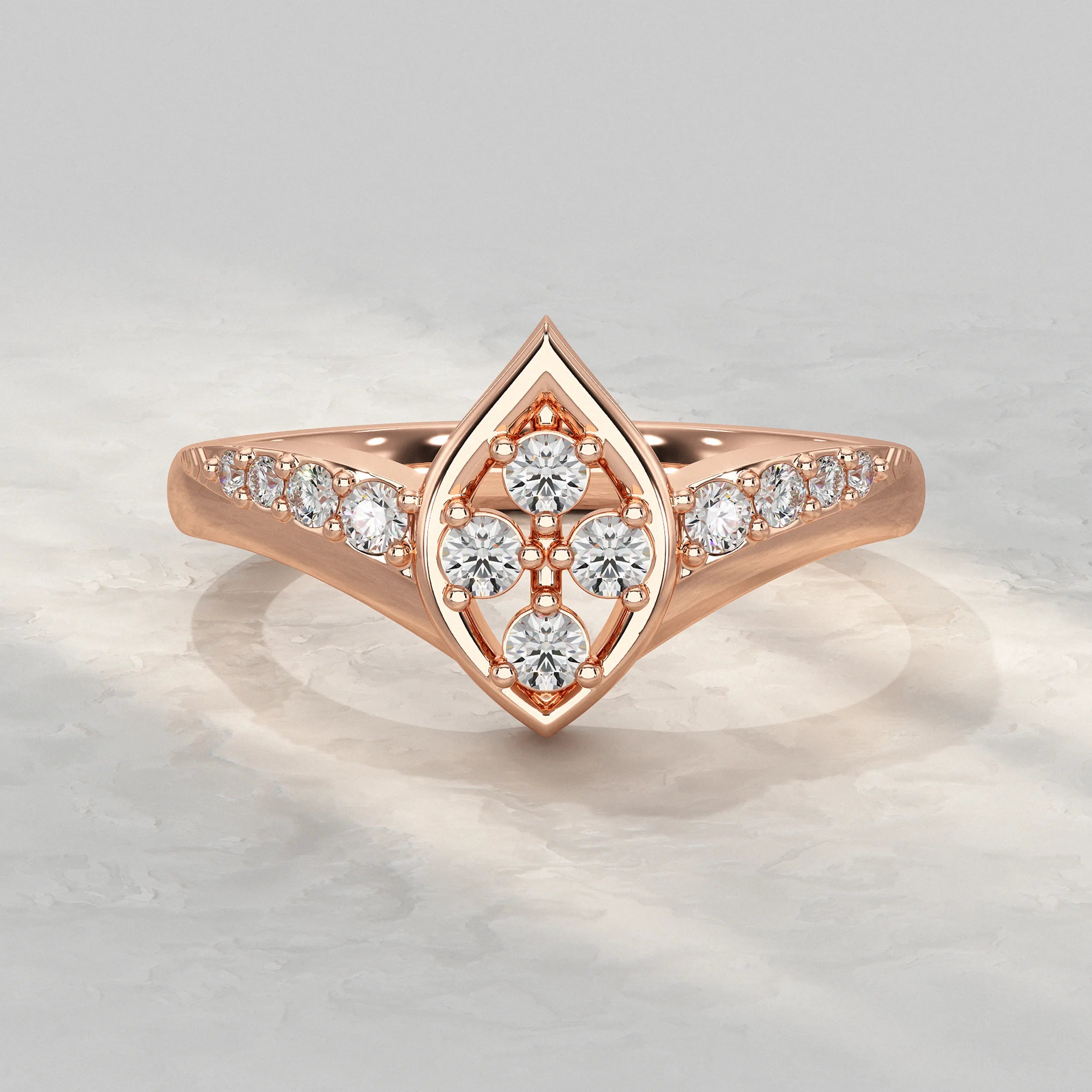 Curved Wedding Band Yellow Gold Rings