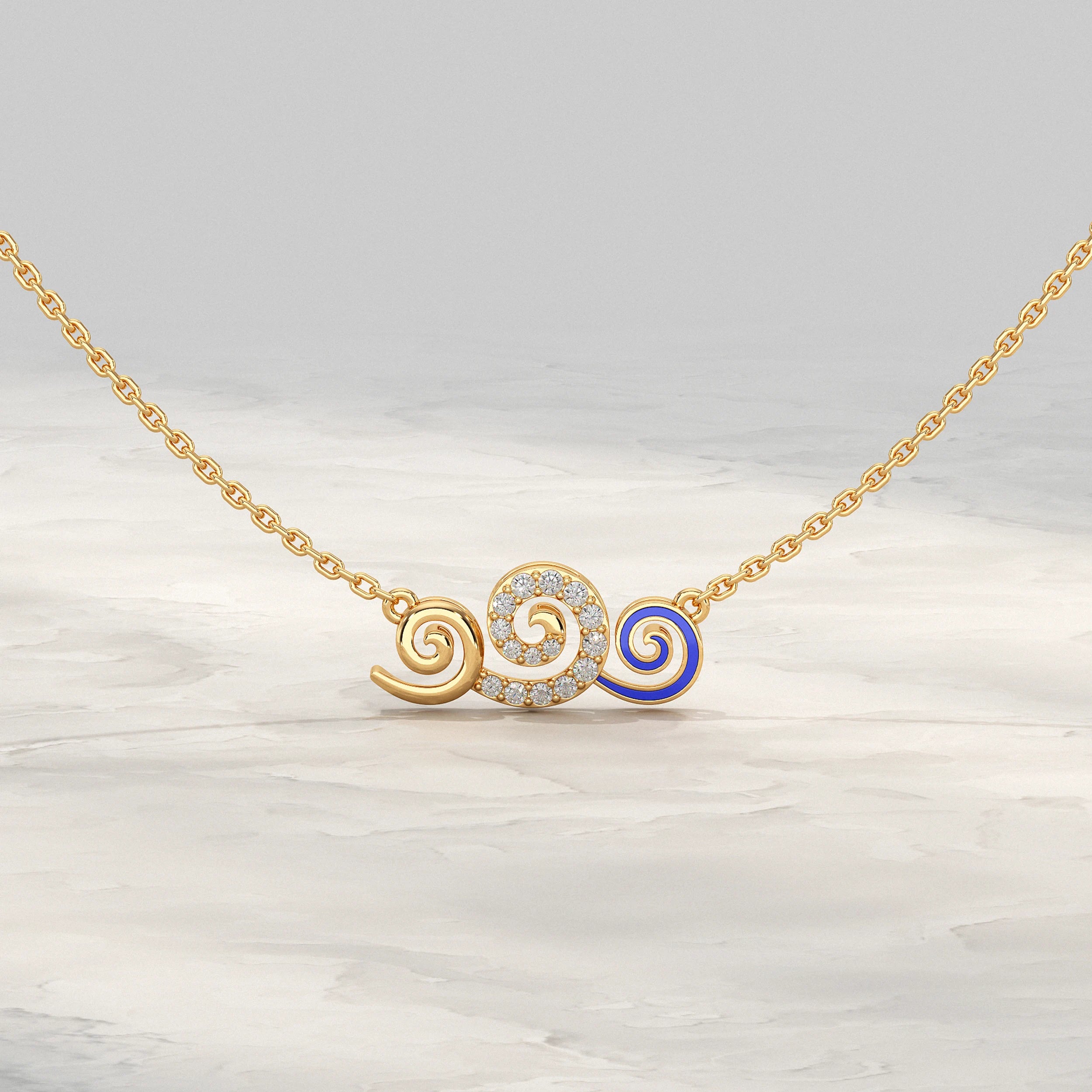 Rose Gold Spiral Pendant Necklace Pendant