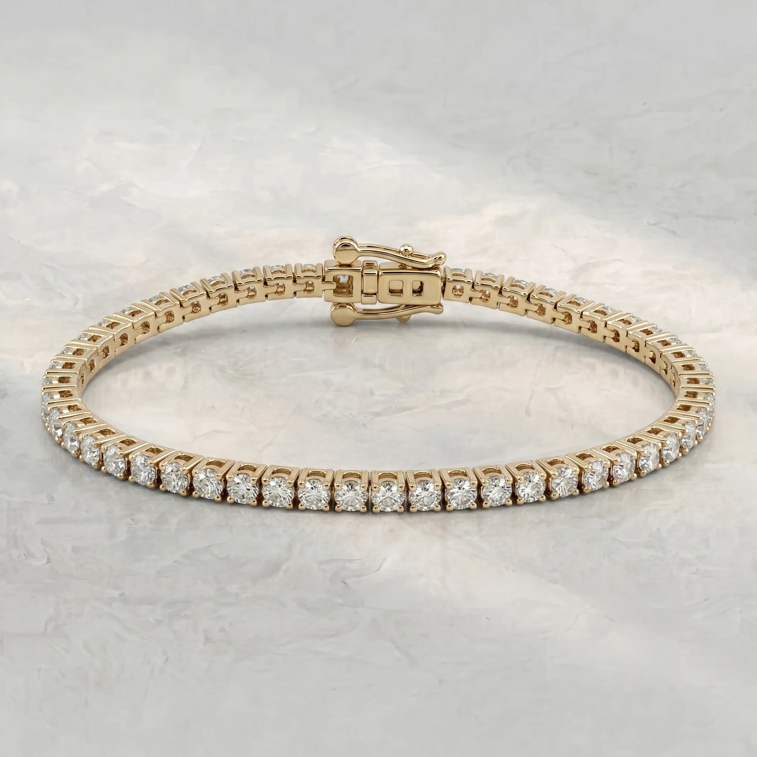 Round Lab Diamond Tennis Bracelet Bracelet