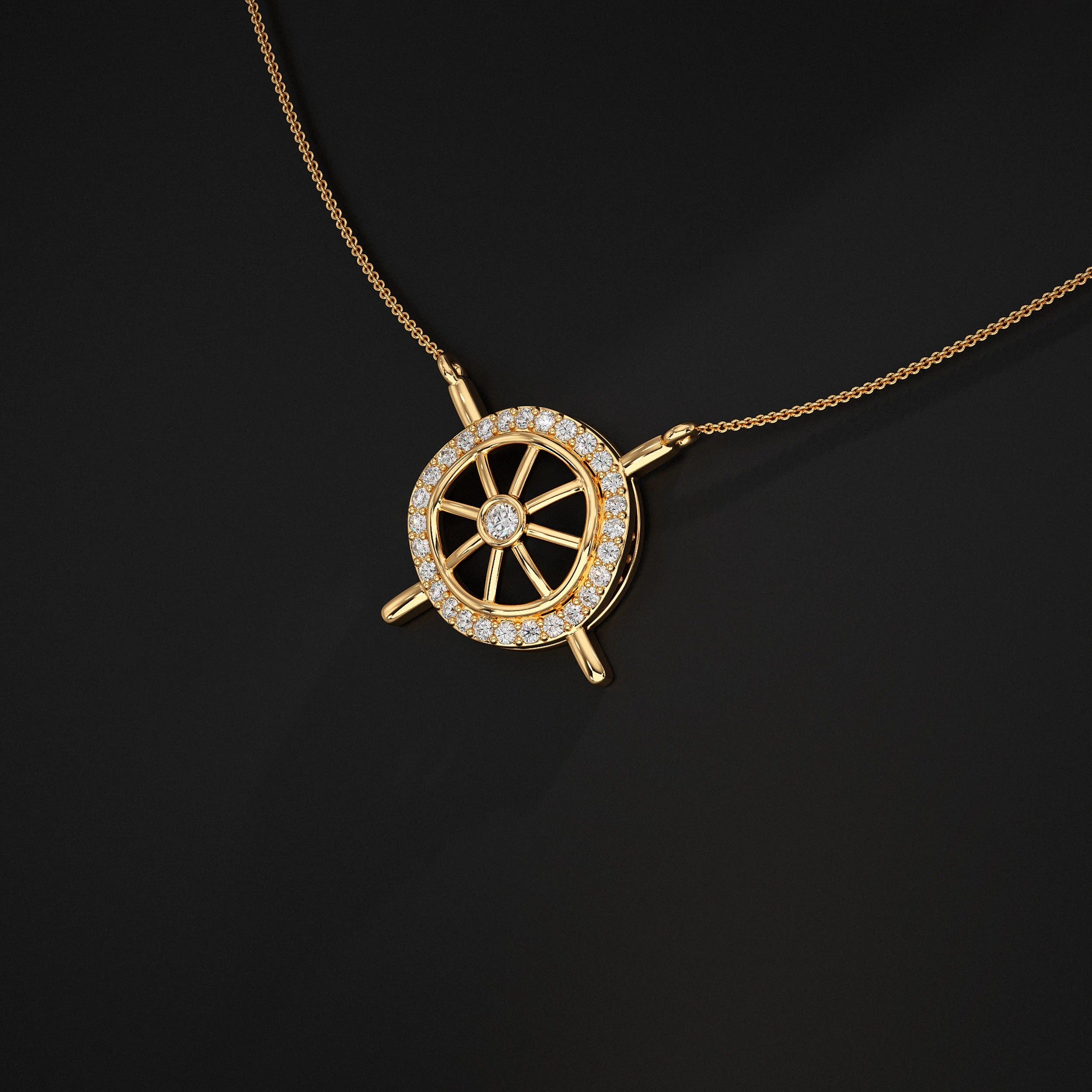 Open Circle Lab Diamond Necklace Pendant