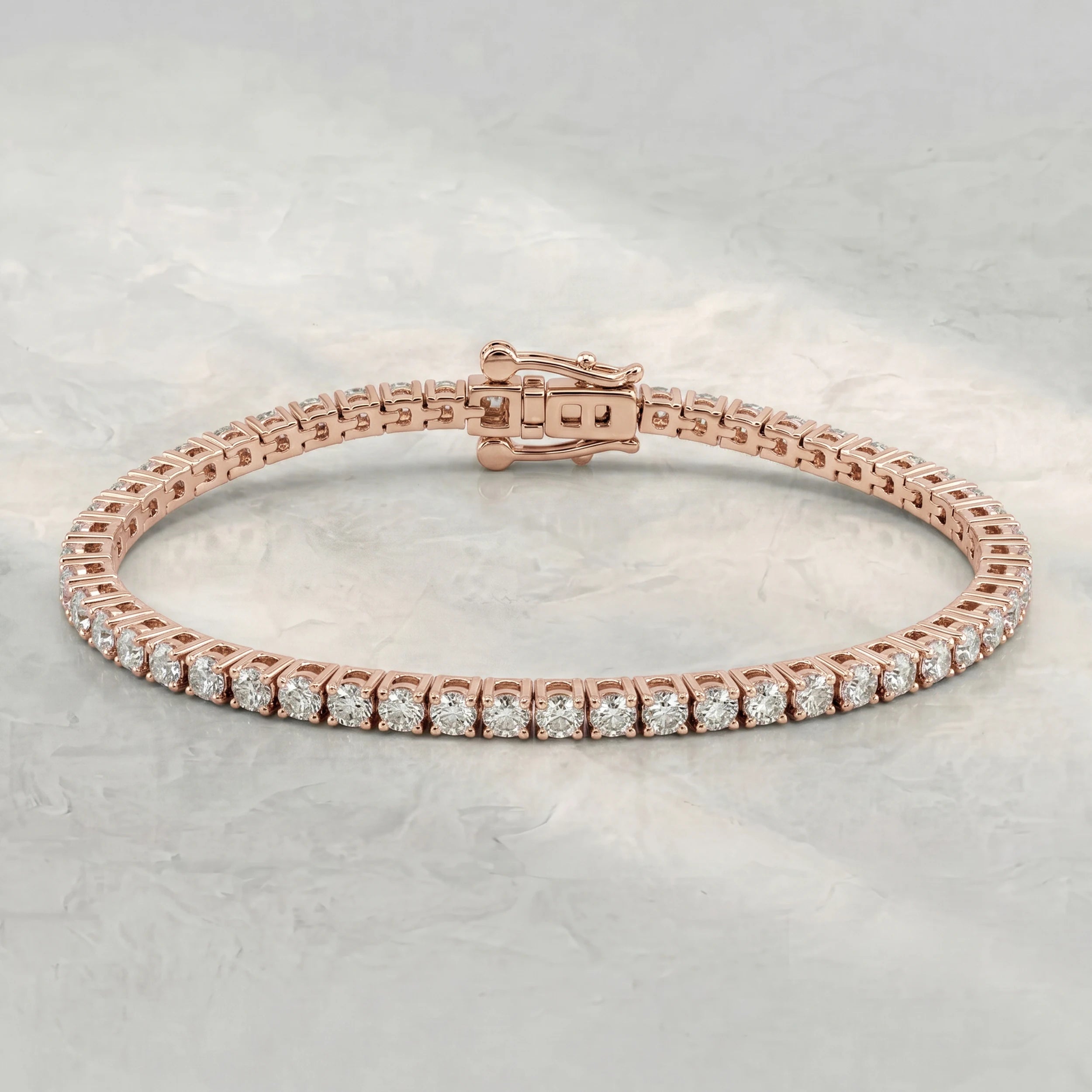 Round Lab Diamond Tennis Bracelet Bracelet