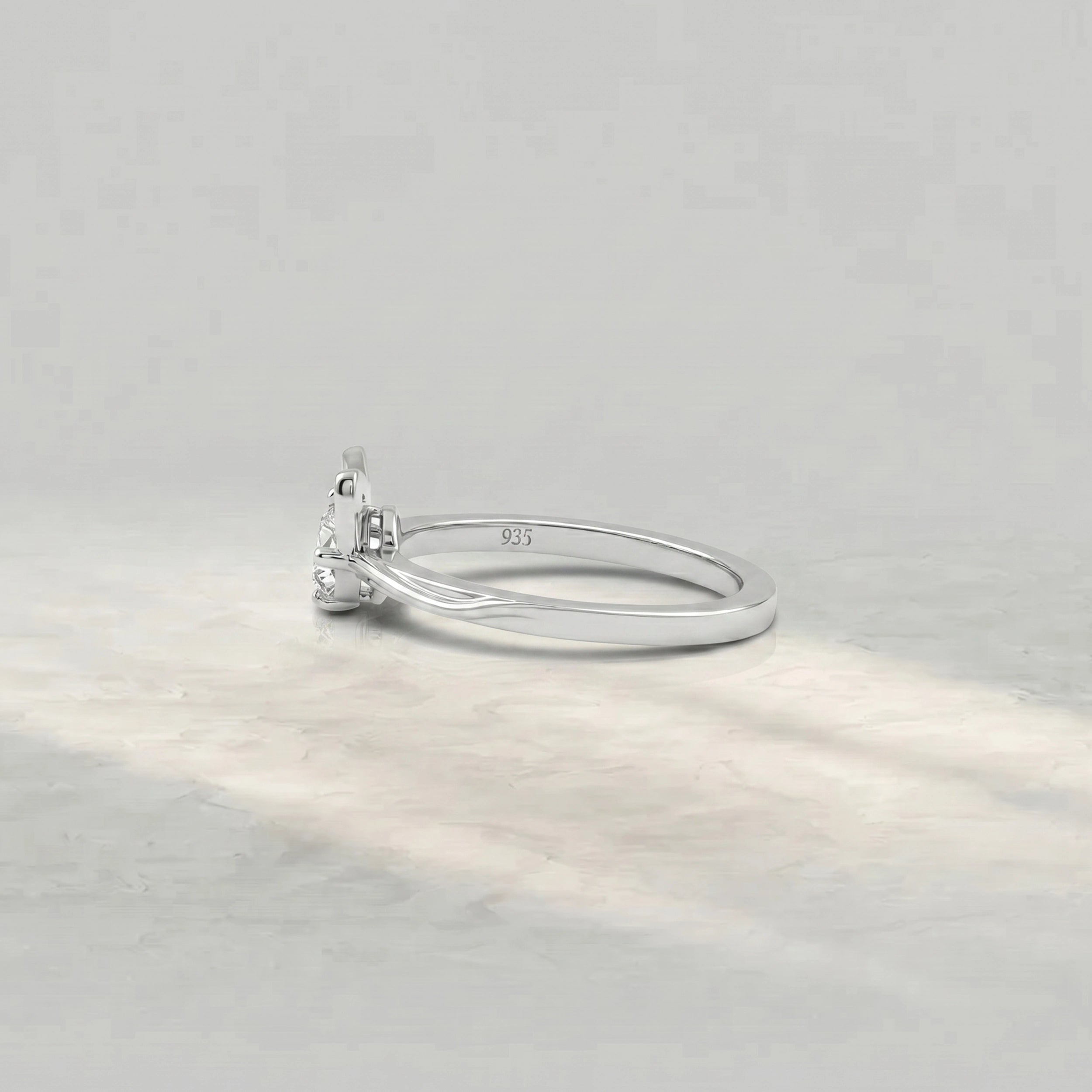Round Lab Diamond Cat Shape Engagement Ring Rings