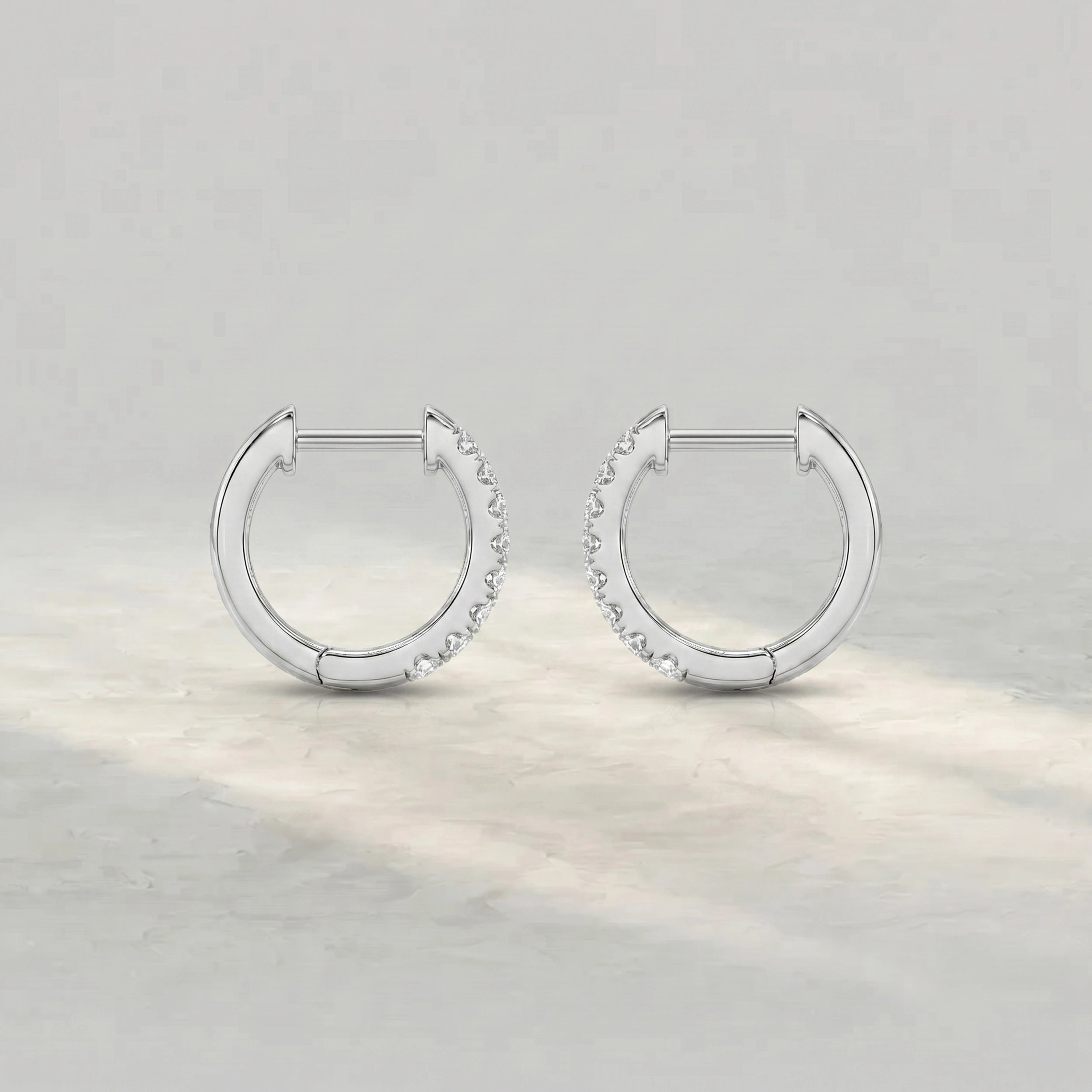 Brilliant Round Diamond Hoop Earrings Earrings