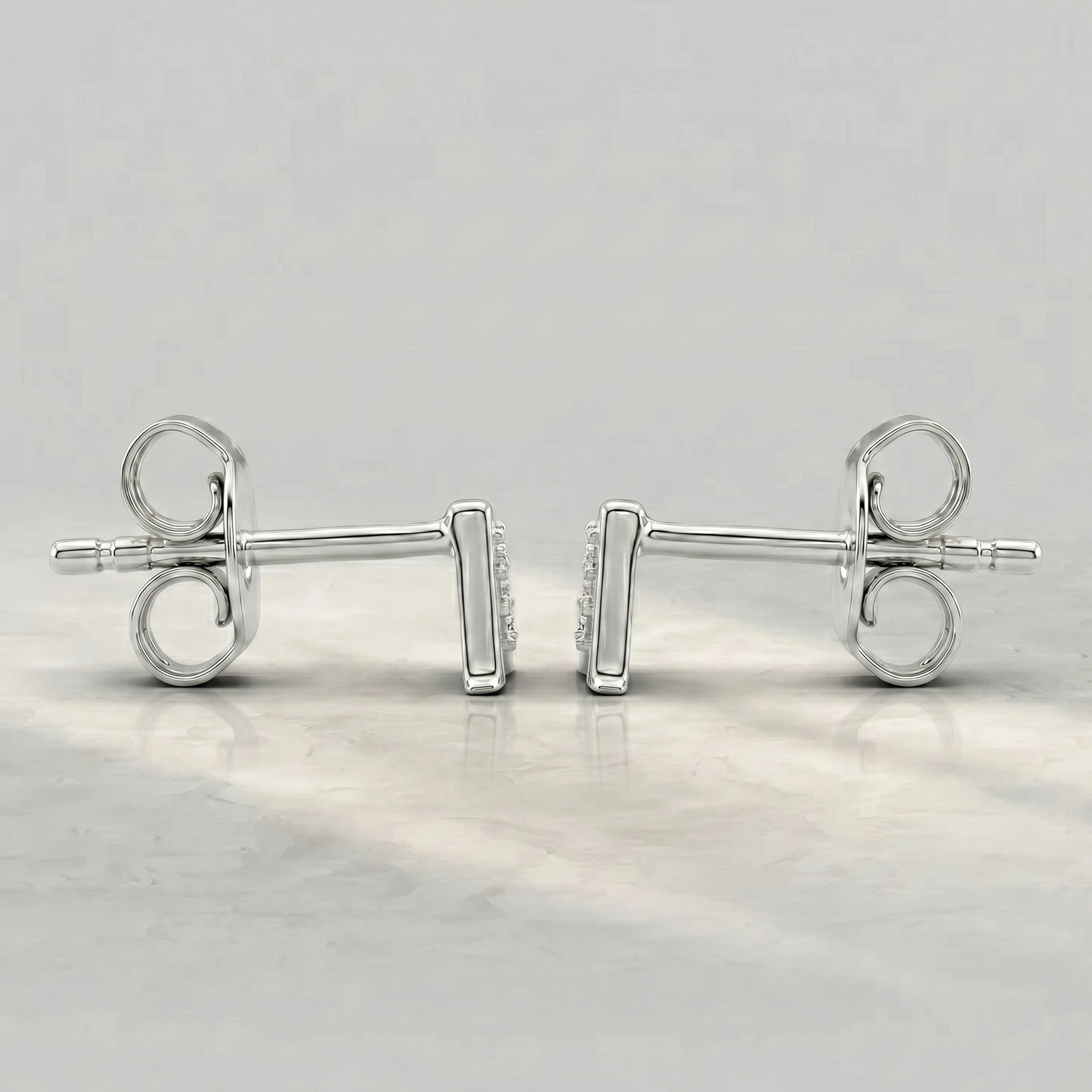Initial Letter Lab Diamond stud earrings Earrings