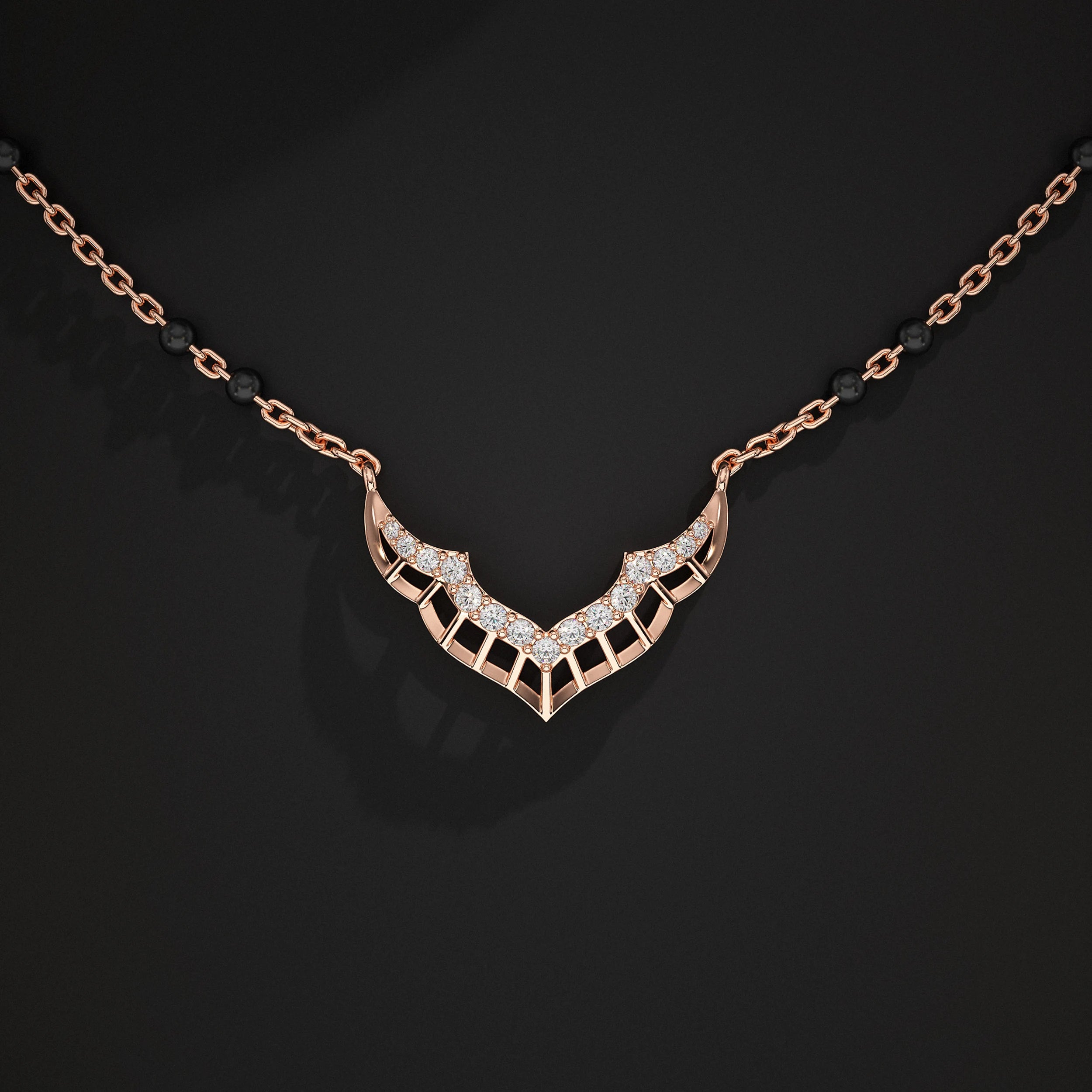 Unique Style Lab Diamond Mangalsutra Mangal Sutra