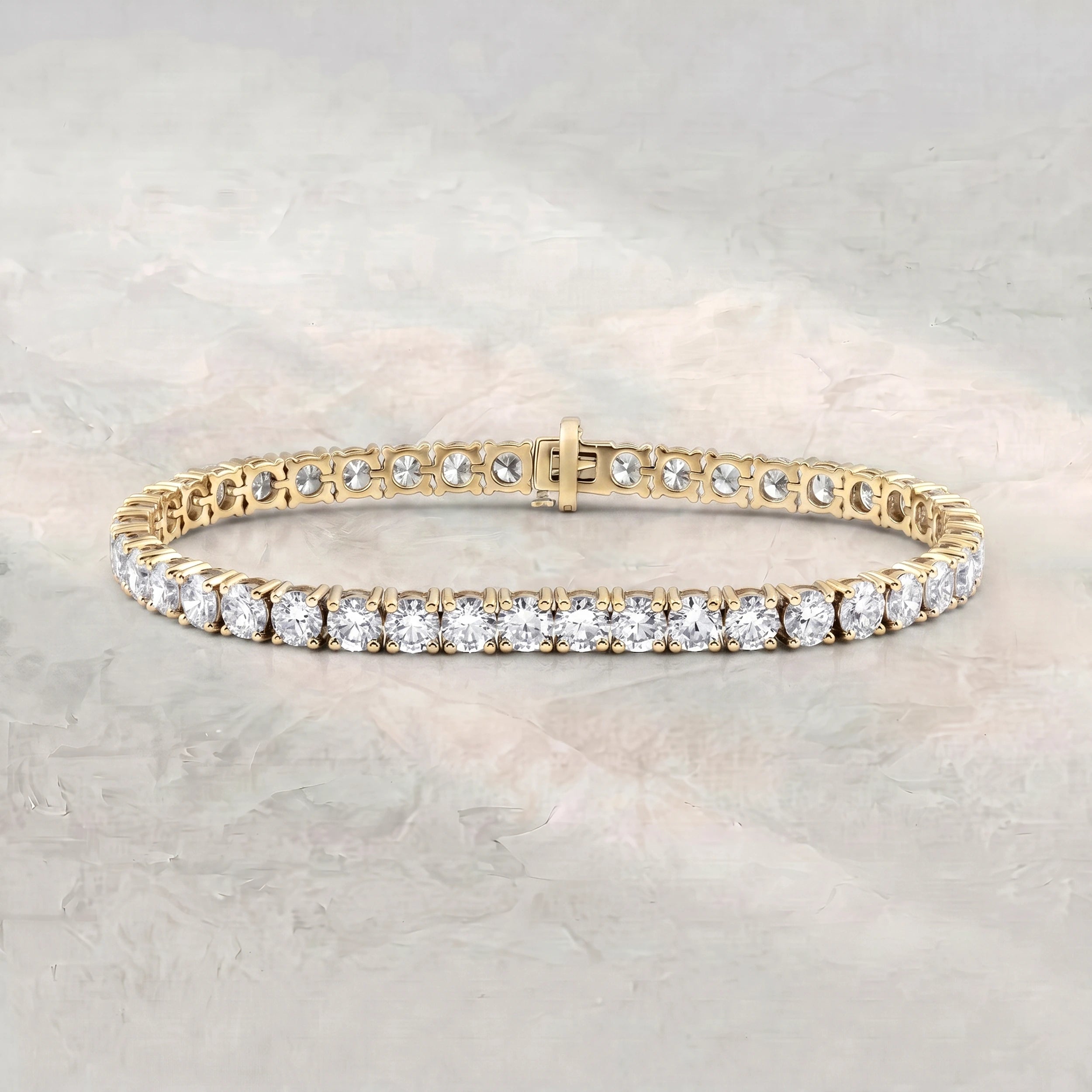Round Lab Diamond Tennis Bracelet For Men's Bracelet