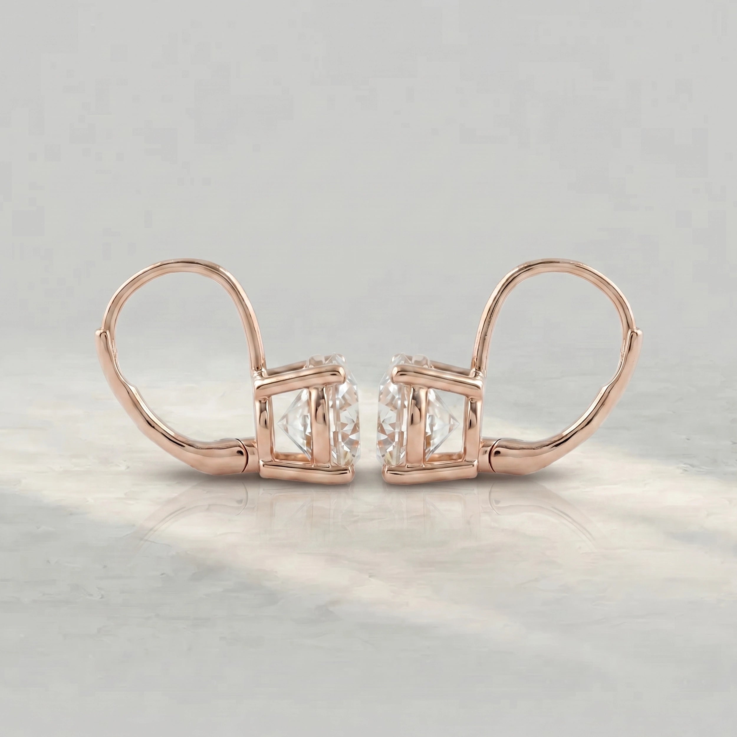 Round Cut Lab Diamond Solitaire Drop Earring Earrings